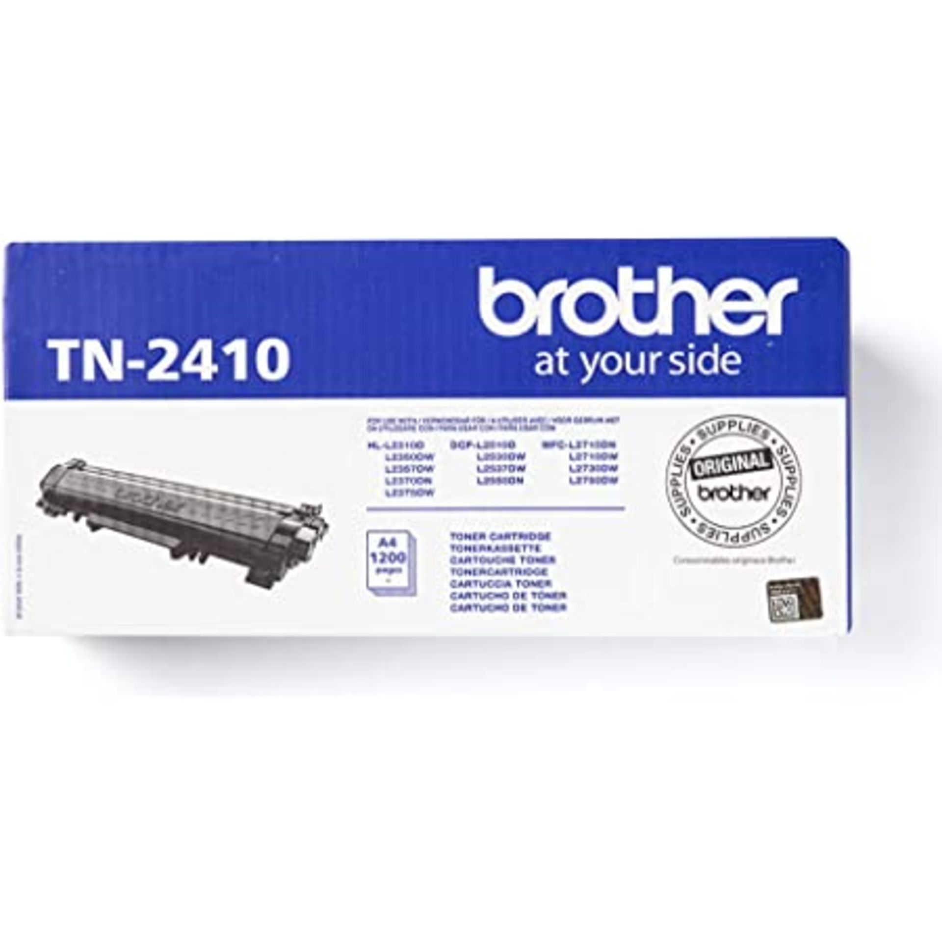 RRP-£40 Brother TN-2410 Toner Cartridge, Black, Single Pack, Standard Yield, Includes 1 x Toner Cart