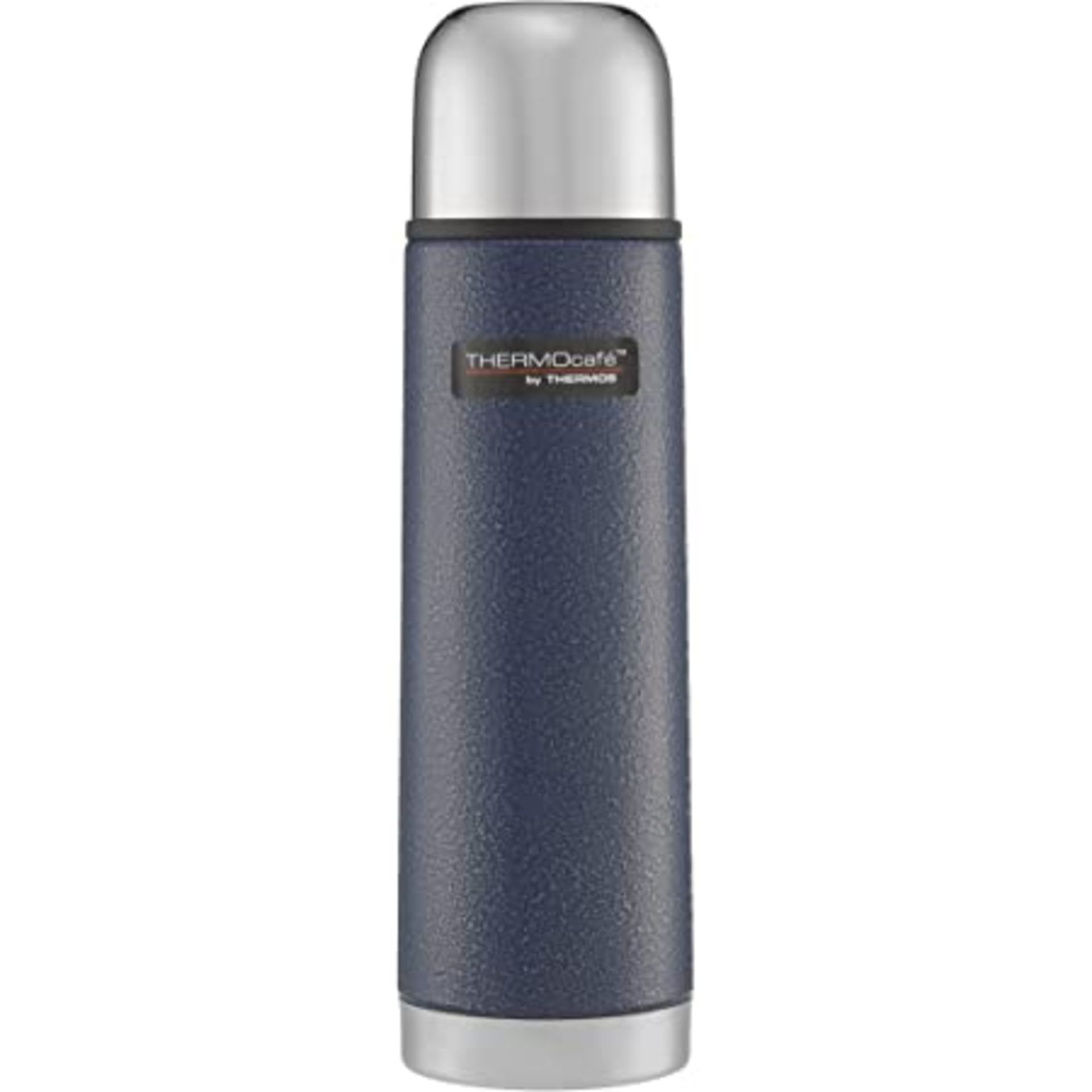 RRP-£15 Thermos 170694 ThermoCafÃ© Stainless Steel Flask, Hammertone Blue, 1 L