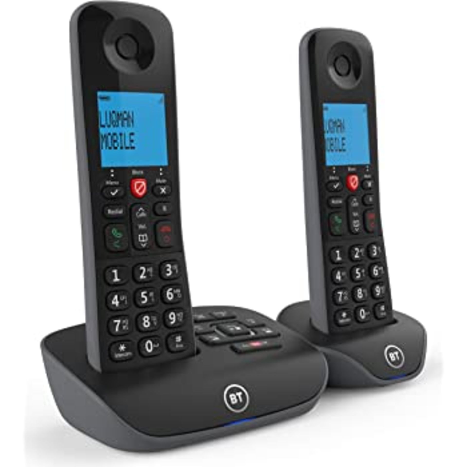 RRP-£66 BT Essential Cordless Home Phone with Nuisance Call Blocking and Answering Machine, Twin Han