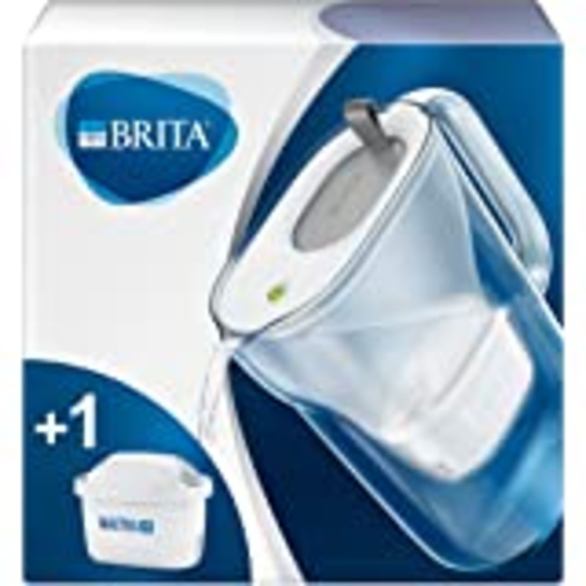 RRP-£28 BRITA Marella fridge water filter jug for reduction of chlorine, limescale and impurities, I