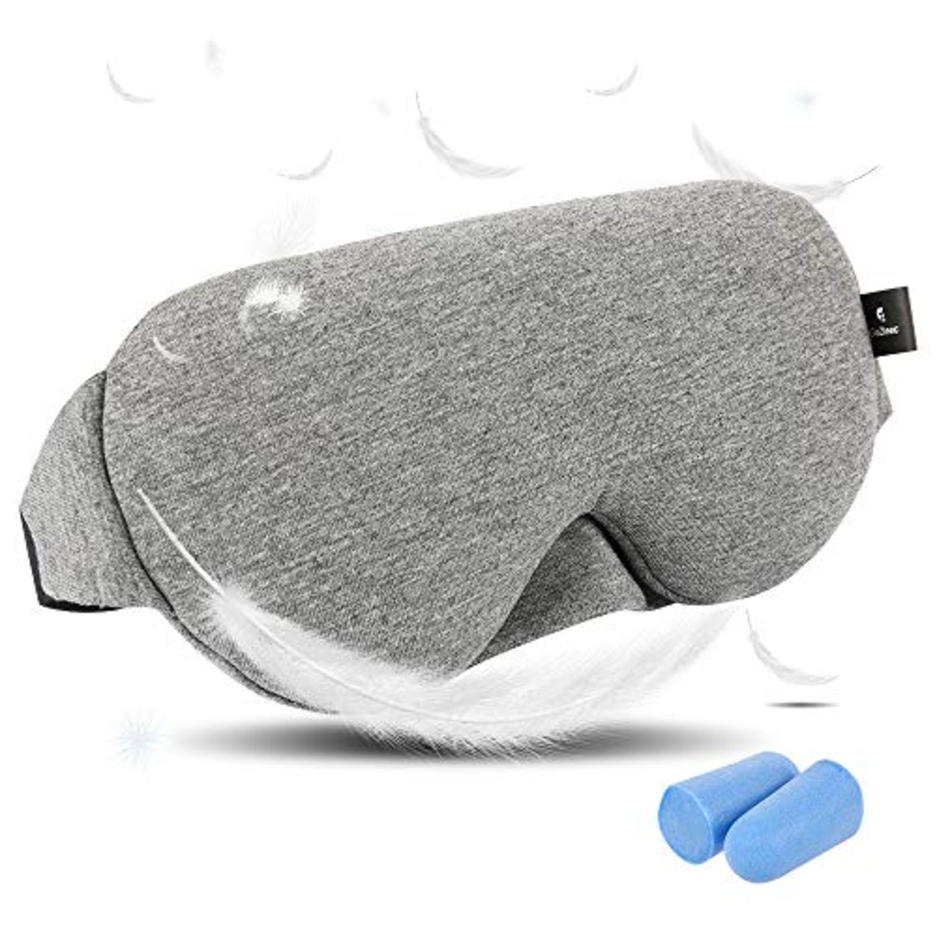RRP-£6 Sleep Mask Bluetooth Sleep Headphones, 3D Eye Mask Wireless with Timer, Washable Blocking Lig
