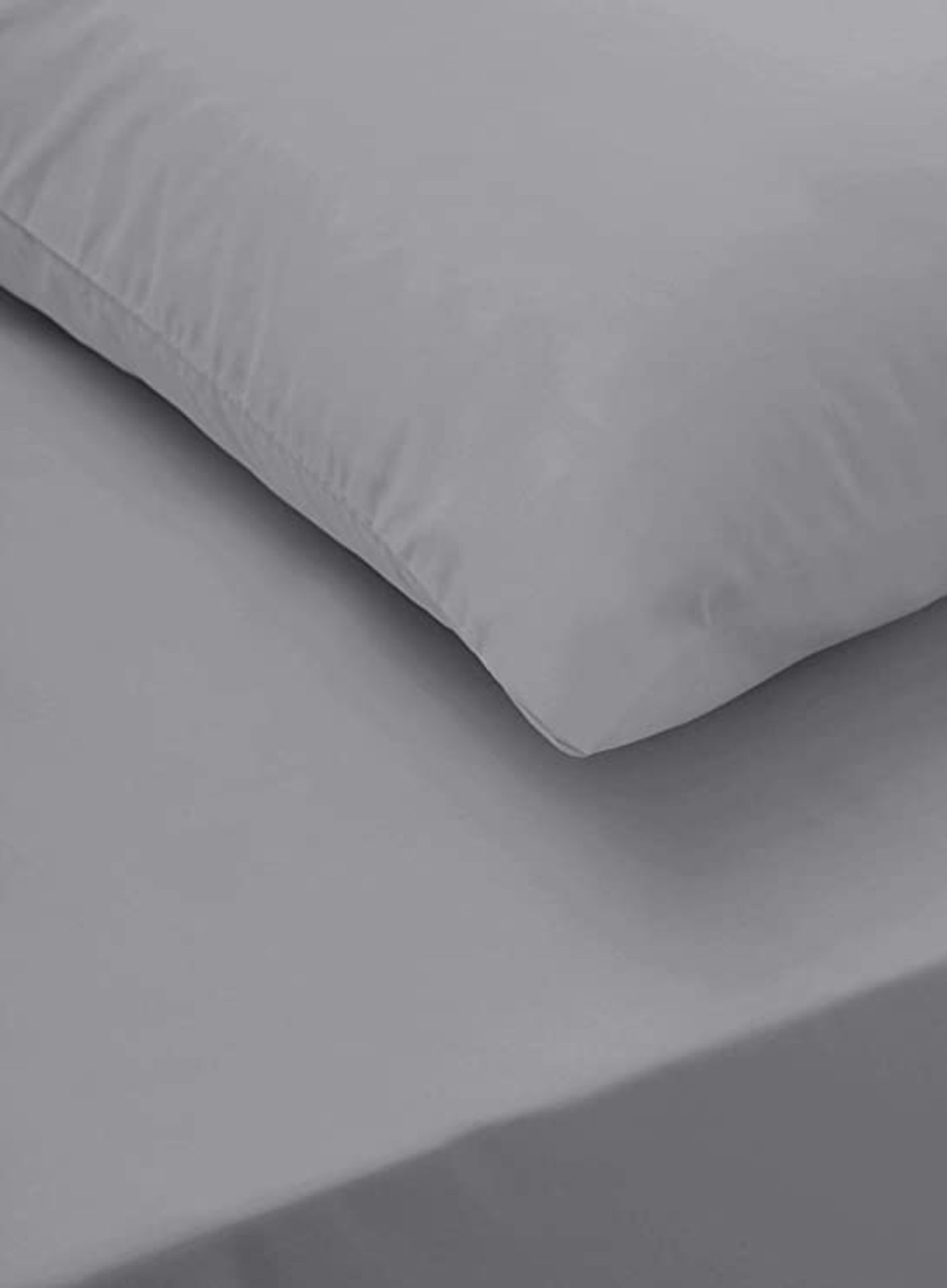 RRP-£7 Sapphire Collection 300 Thread Count 100% Egyptian Cotton Fitted Sheets (Super King, Grey)