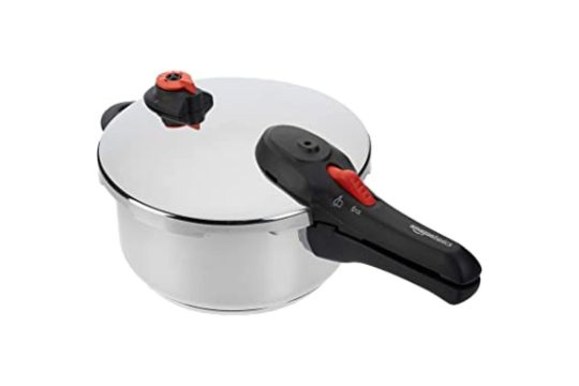 RRP-£123 Tower T920002 Pressure Cooker, Twist/Turn Lid, Stainless Steel, 4 Litre, 22 cm