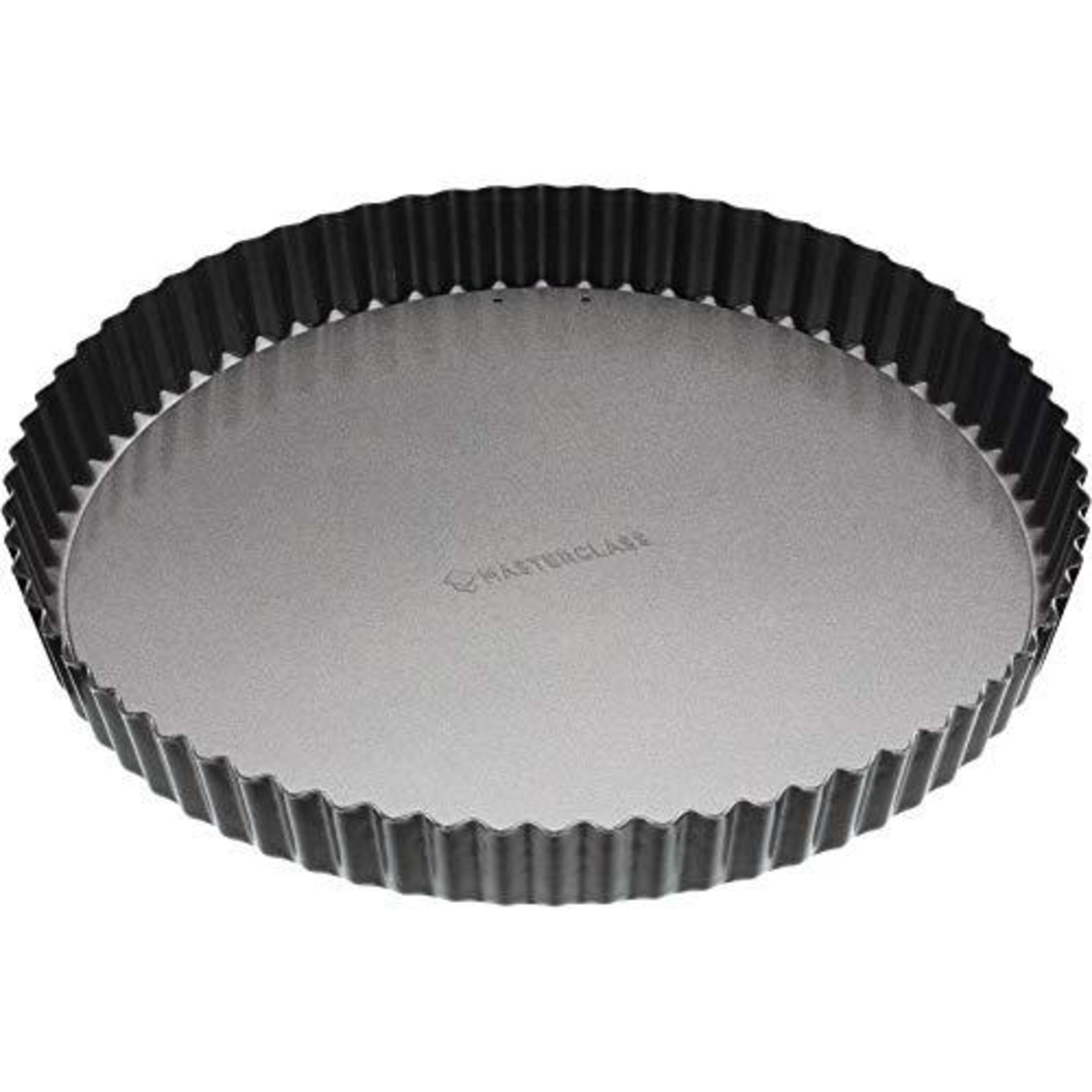 RRP-£20 MasterClass 28 cm Loose Bottomed Tart Tin, Fluted Round Quiche Pan with PFOA Non Stick, Robu