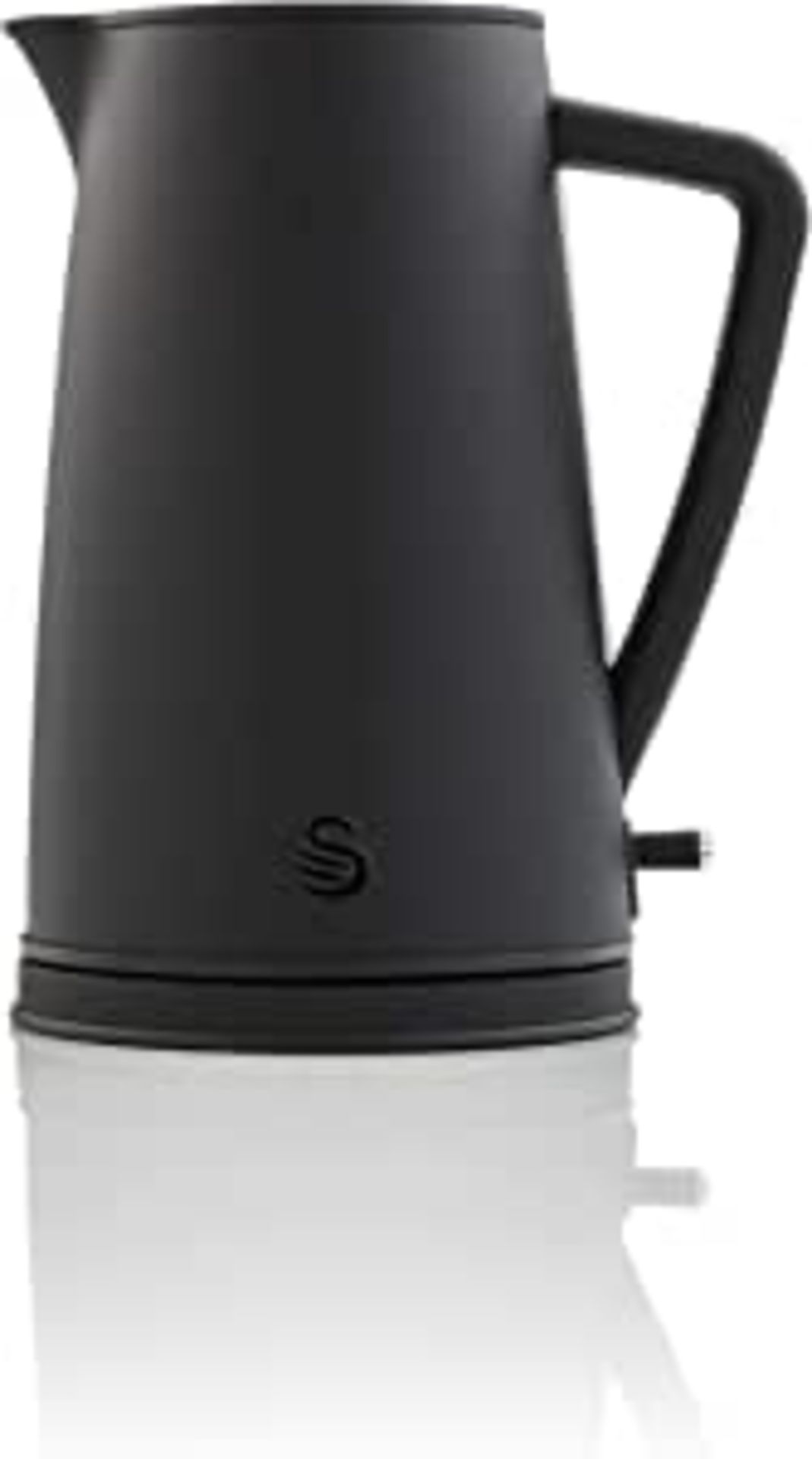 RRP-£50 Swan Stealth 1.7 Litre Kettle, Matte Black, Rapid Boil, Streamlined Design, SK14640BLKN