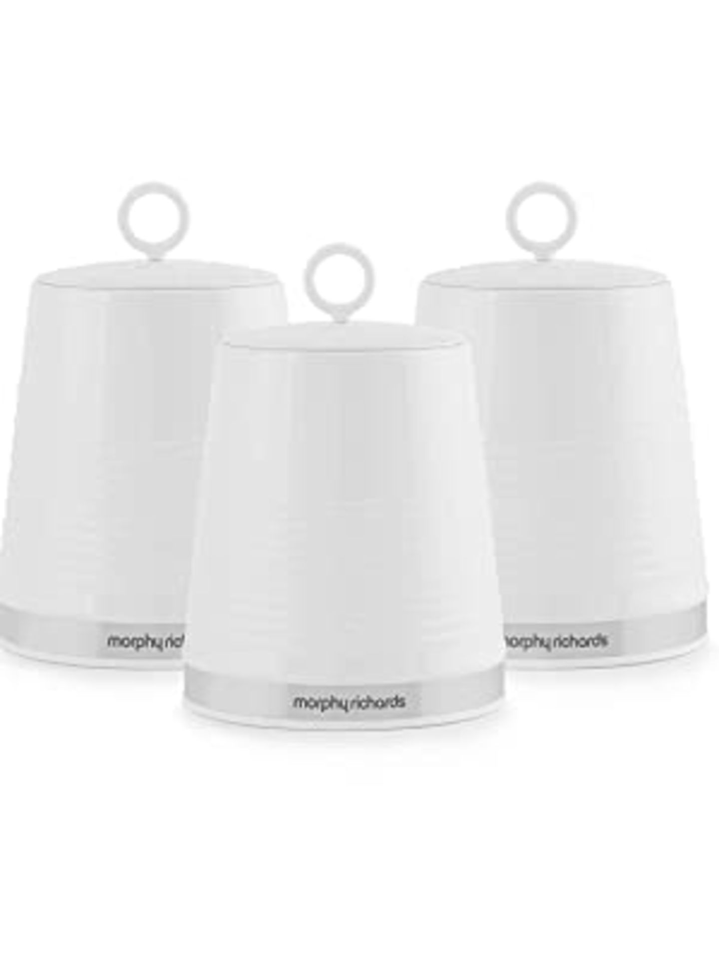 RRP-£32 Morphy Richards 976005 Dune Kitchen Storage Canisters, Tea Coffee Sugar Set of 3 Canisters,