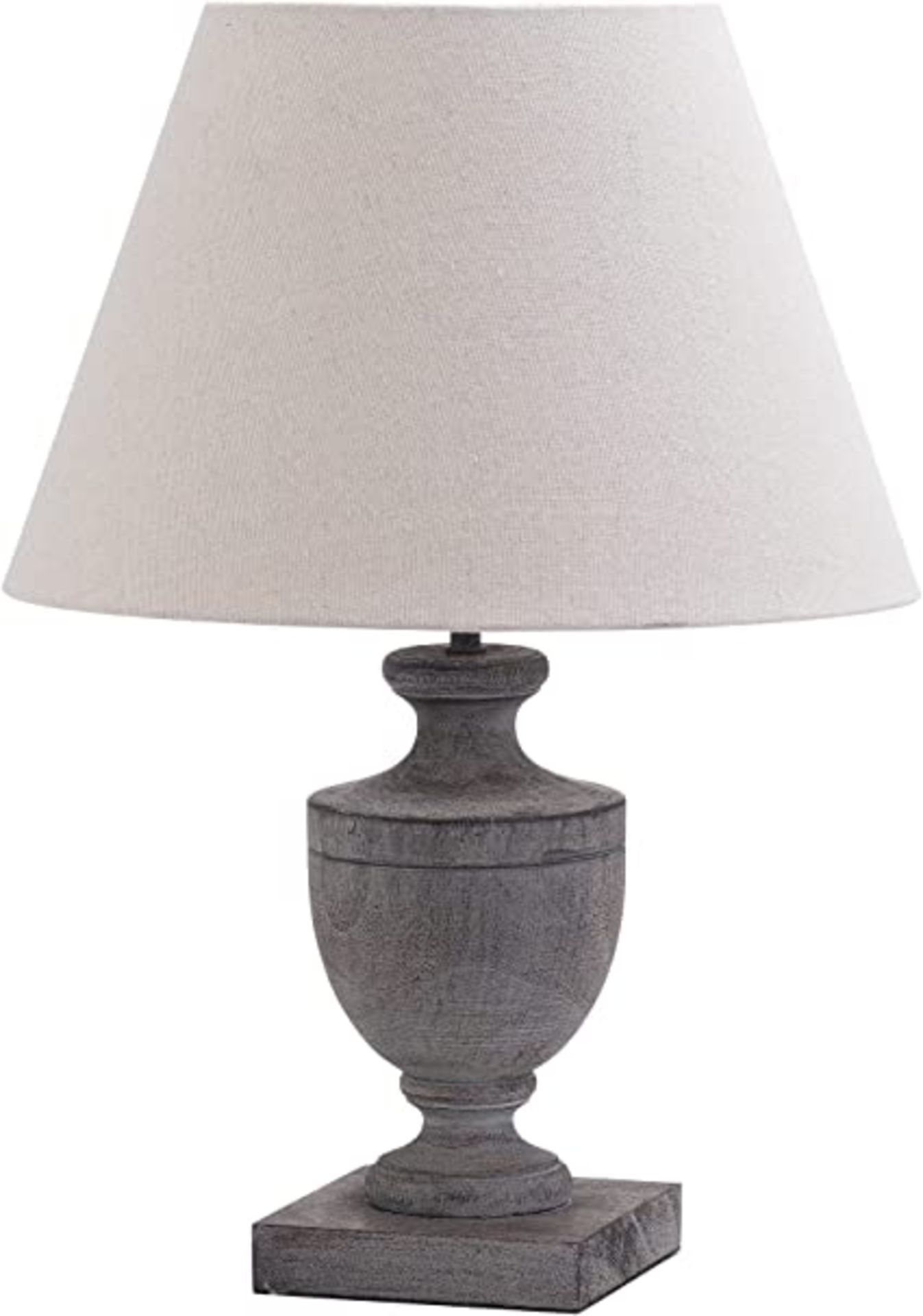 Hill 1975 Incia Urn Wooden Table Lamp, Mixed, 13 x 13 x 33cm