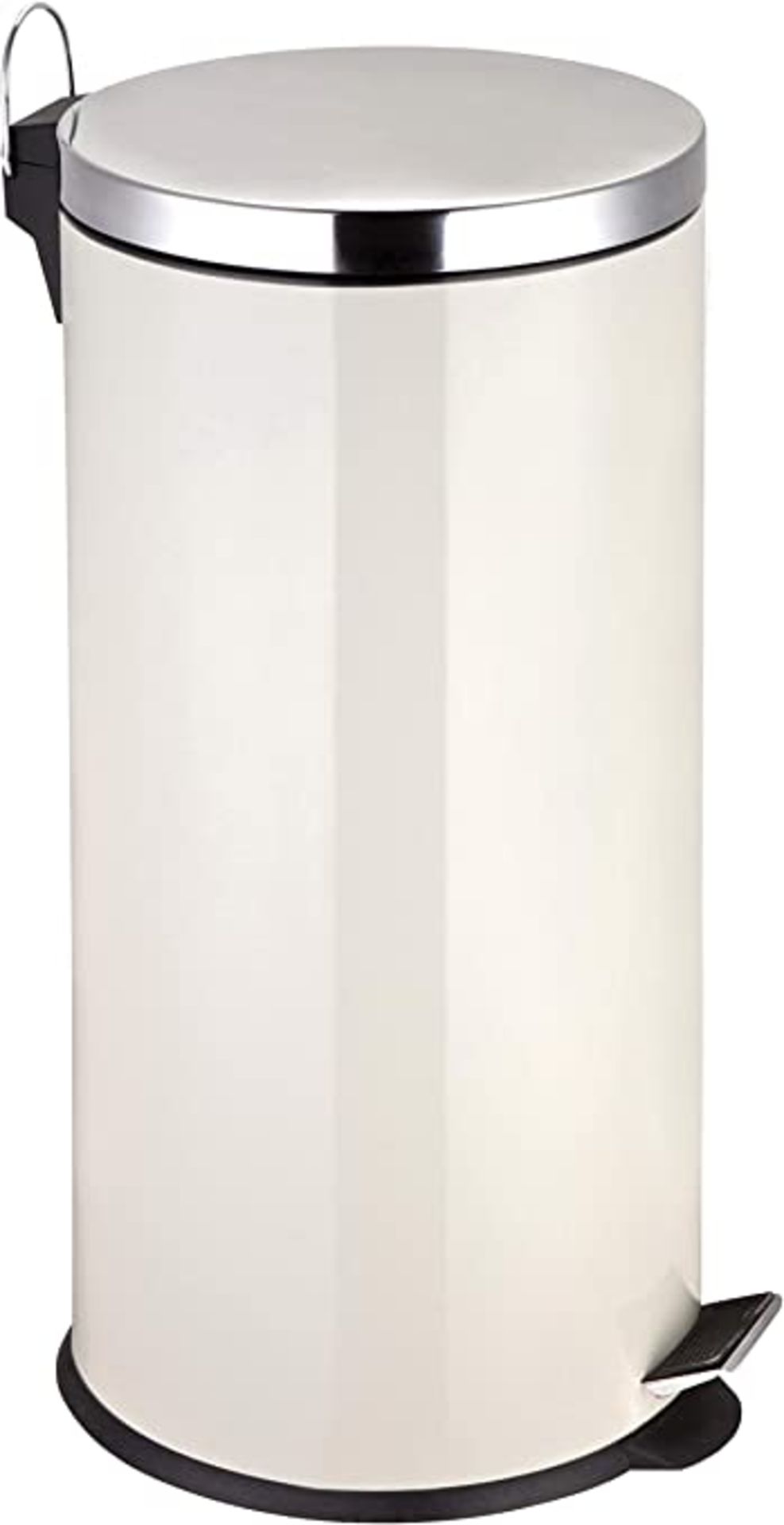 RRP-£63 Premier Housewares 506428 30 L Pedal Bin Slim Cream Kitchen Bin Recycle Bins for Kitchen Sta