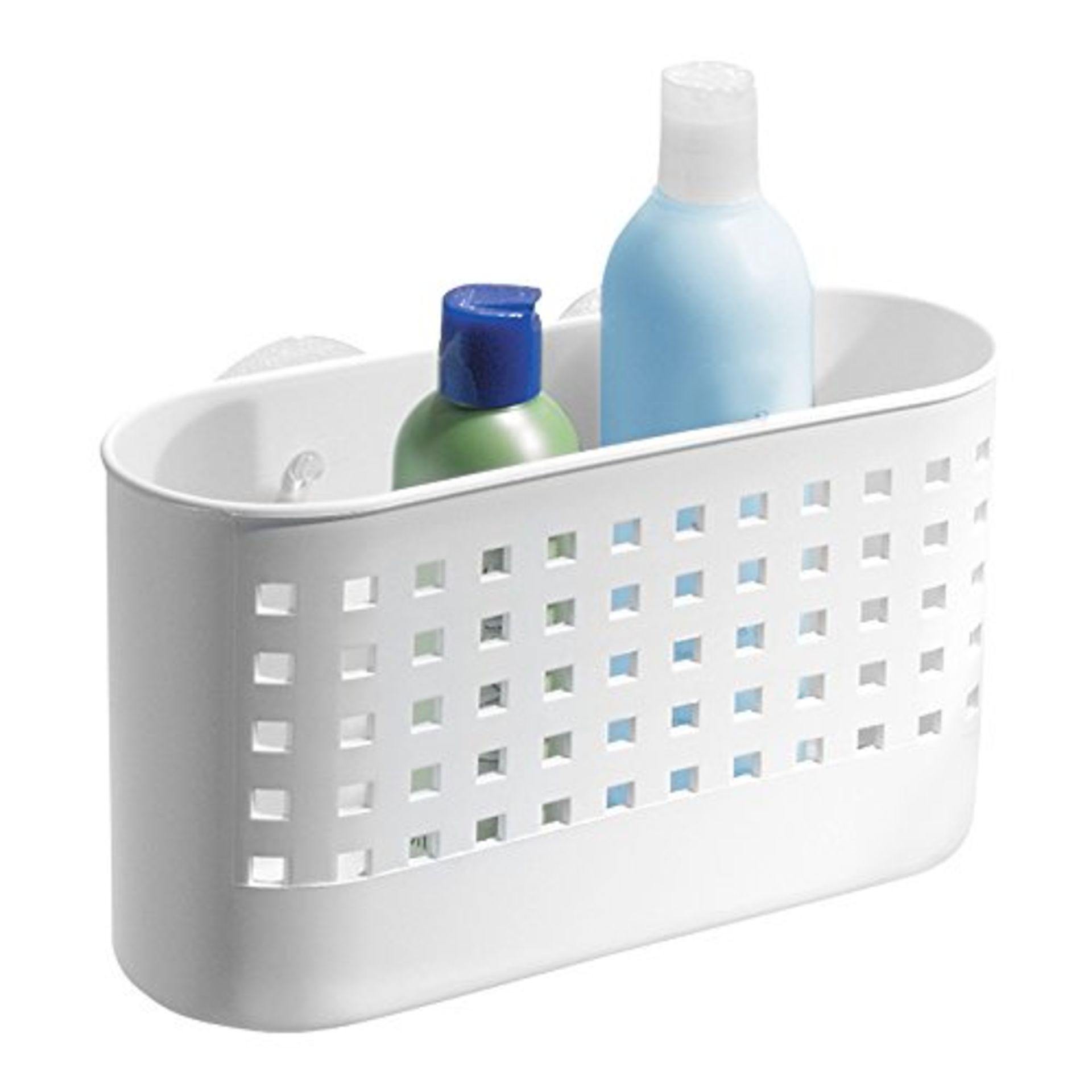RRP-£9 iDesign 20101 Shower Basket with Strong Suction Cups, Small Shower Organiser Made of Durable