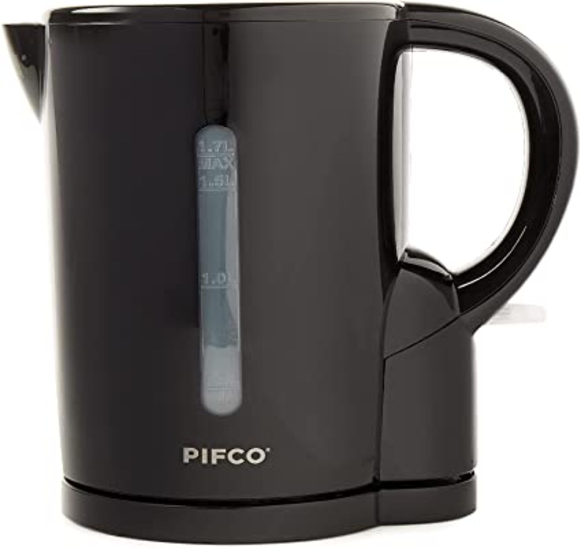 RRP-£11 PIFCOÂ® Black Kettle - 1.7 Litre Capacity - 2200W Cordless Electric Kettle - BPA Free - Fast