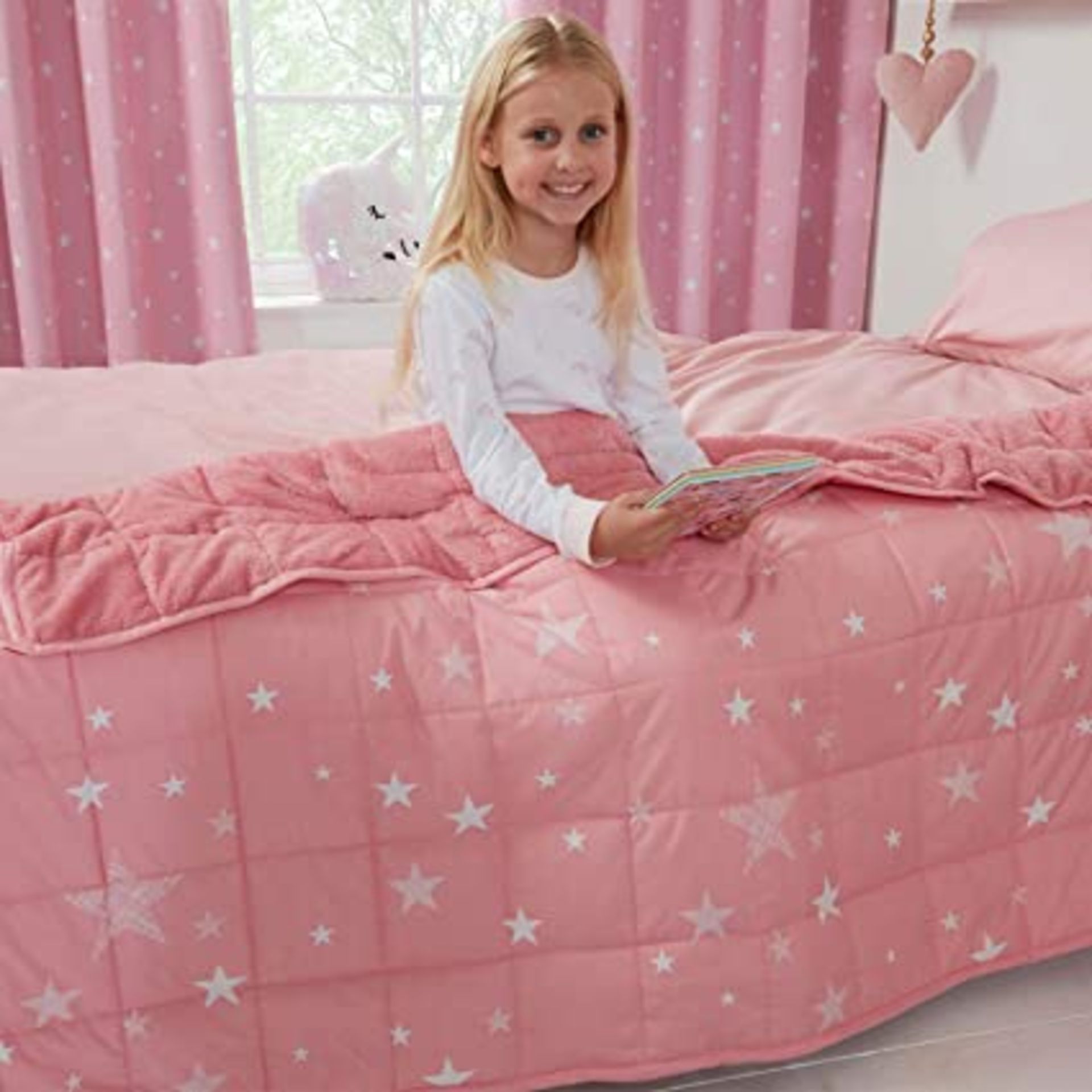 RRP-£22 Dreamscene Star Weighted Blanket for Kids Children Sleep Insomnia Therapy Anxiety Relief Aut