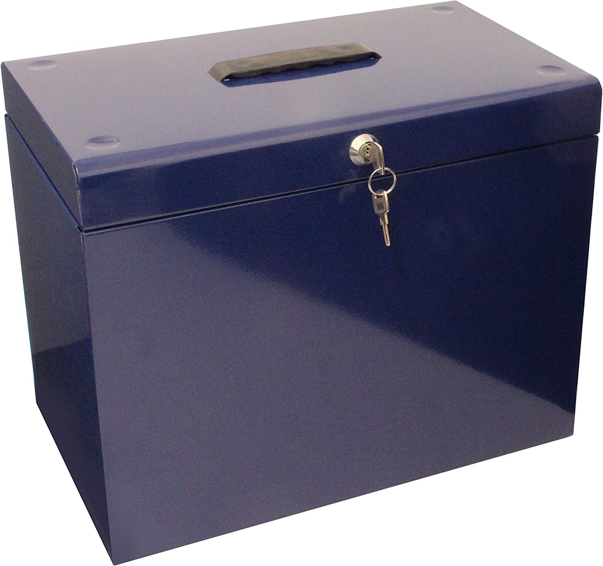 RRP-£26 Cathedral Metal A4 File Box - Blue