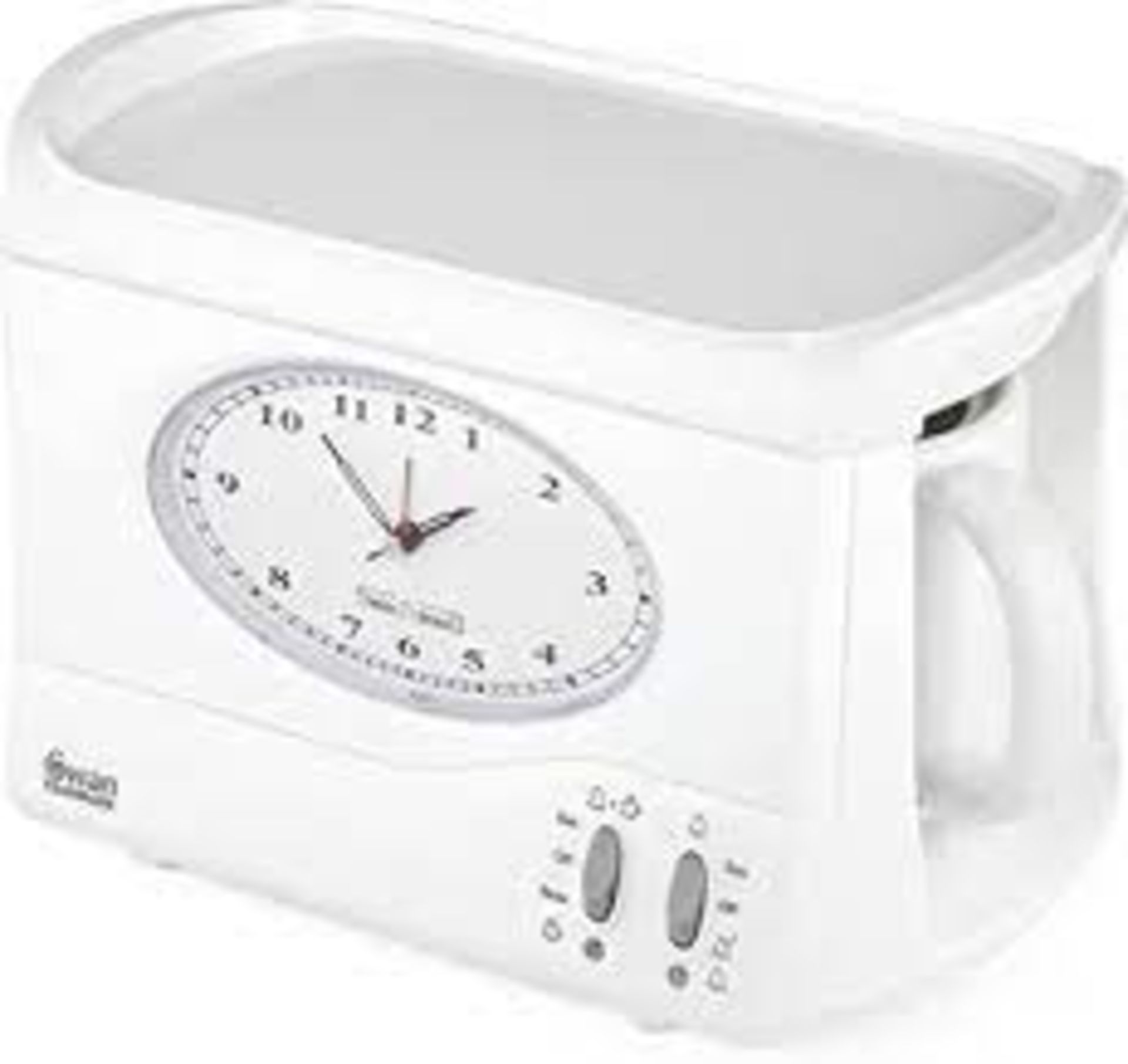 RRP-£61 Swan Vintage Teasmade - Rapid Boil with Clock and Alarm, Featuring a Clock Light with Dimmer