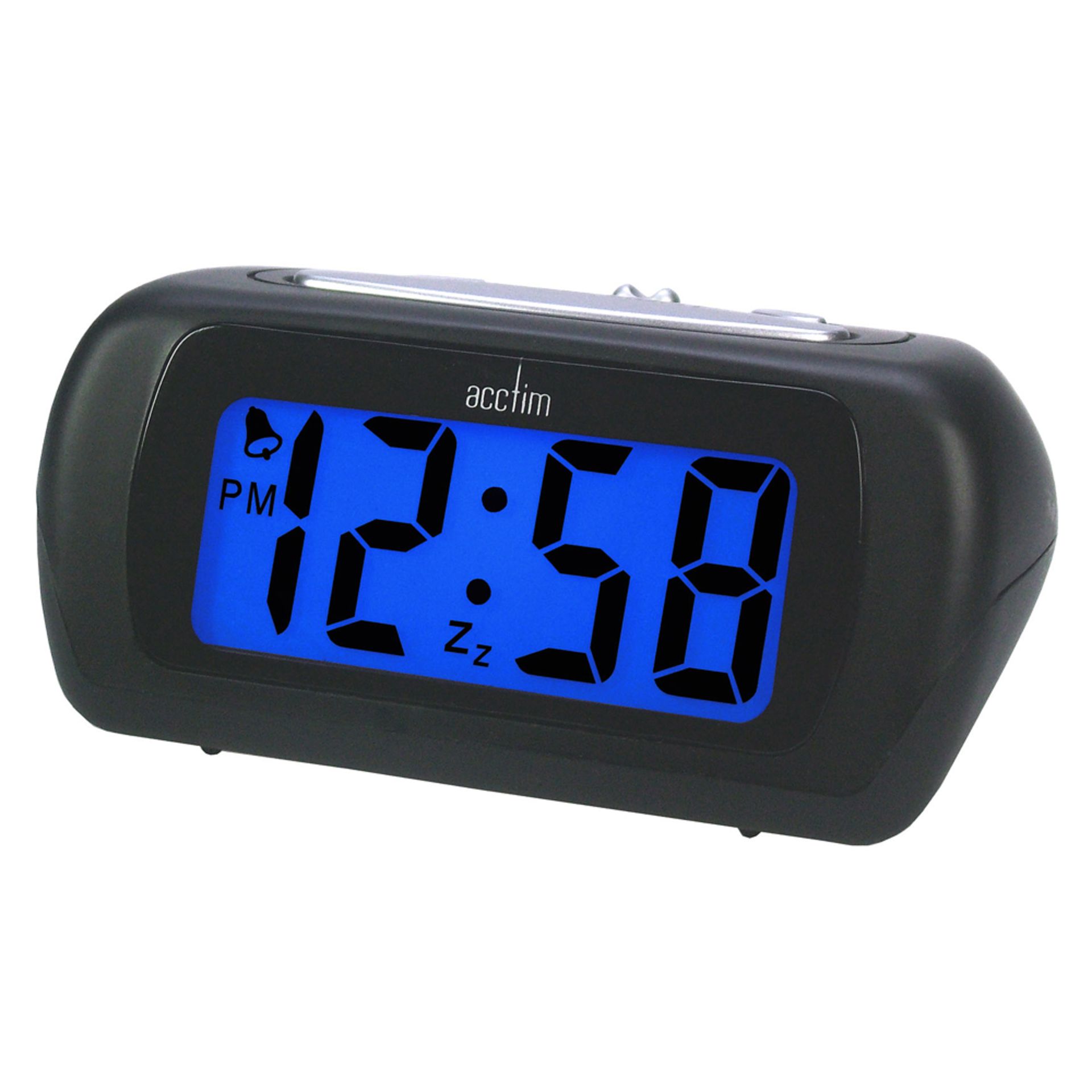 RRP-£15 Acctim Auric Digital Alarm Clock SuperbriteÂ® Crescendo Alarm Large LCD Display White 12342