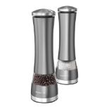 RRP-£30 Morphy Richards 974237 Accents Electronic Salt and Pepper Mill Set, Stainless Steel, Titaniu
