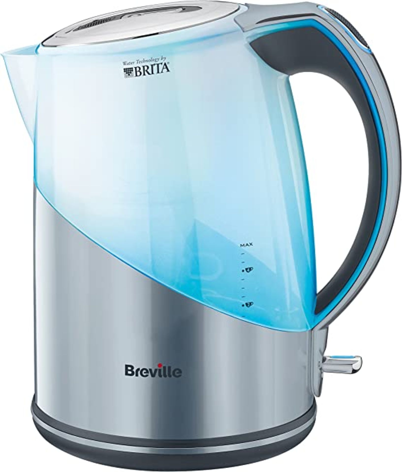 RRP-£55 Russell Hobbs 20760-10 Brita Purity Glass Kettle, Filter Kettle with Brita Maxtra+ Cartridge
