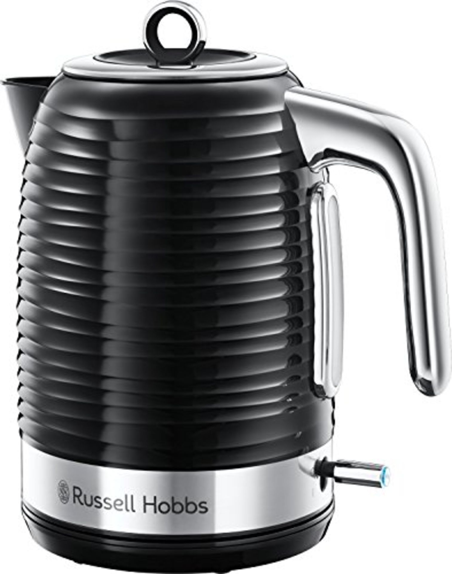 RRP-£35 Russell Hobbs 24361 Inspire Electric Fast Boil Kettle, 3000 W, 1.7 Litre, Black with Chrome