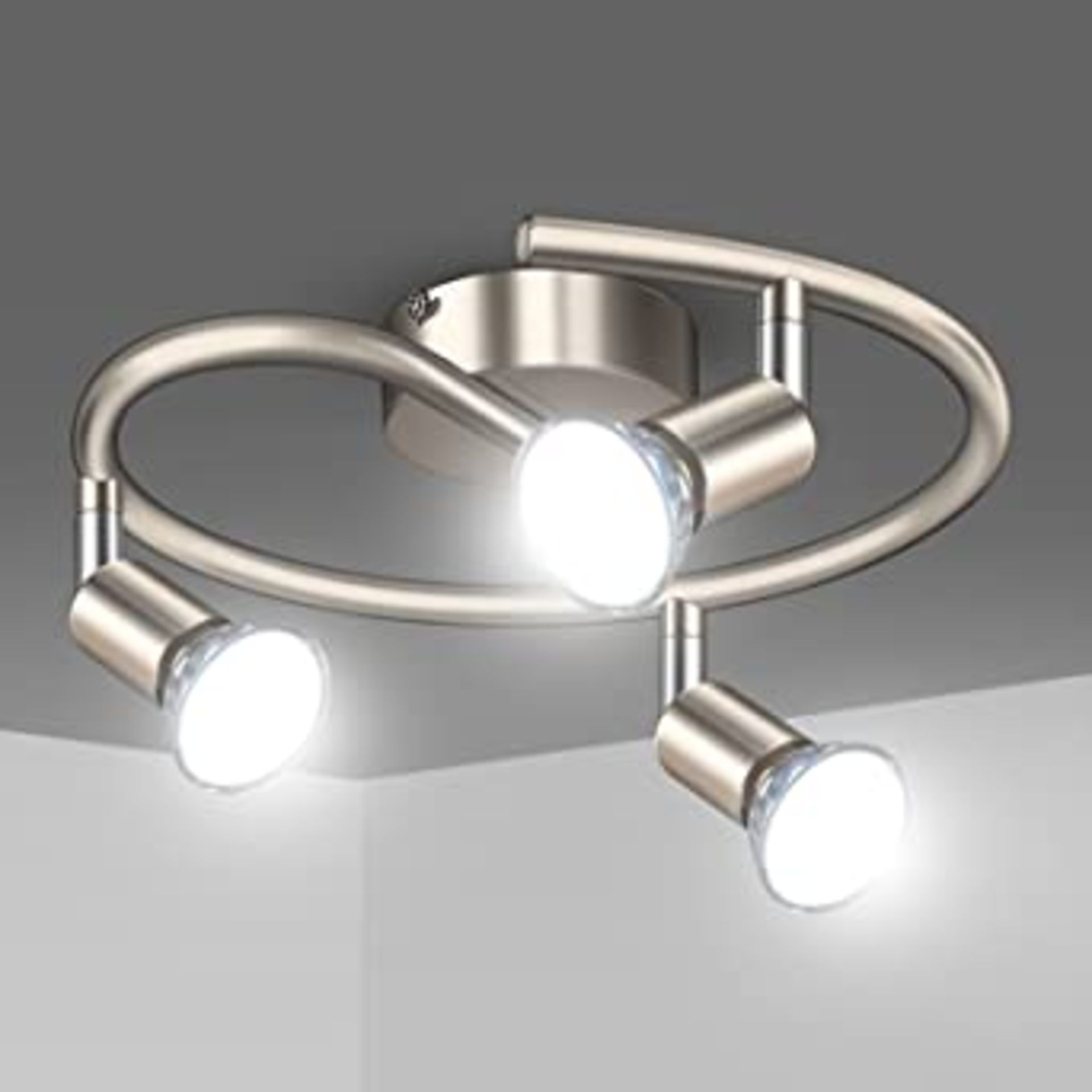 RRP-£16 Uchrolls LED Ceiling Light Round Rotatable,3 Way Modern Ceiling Spotlight for Kitchen, Livin