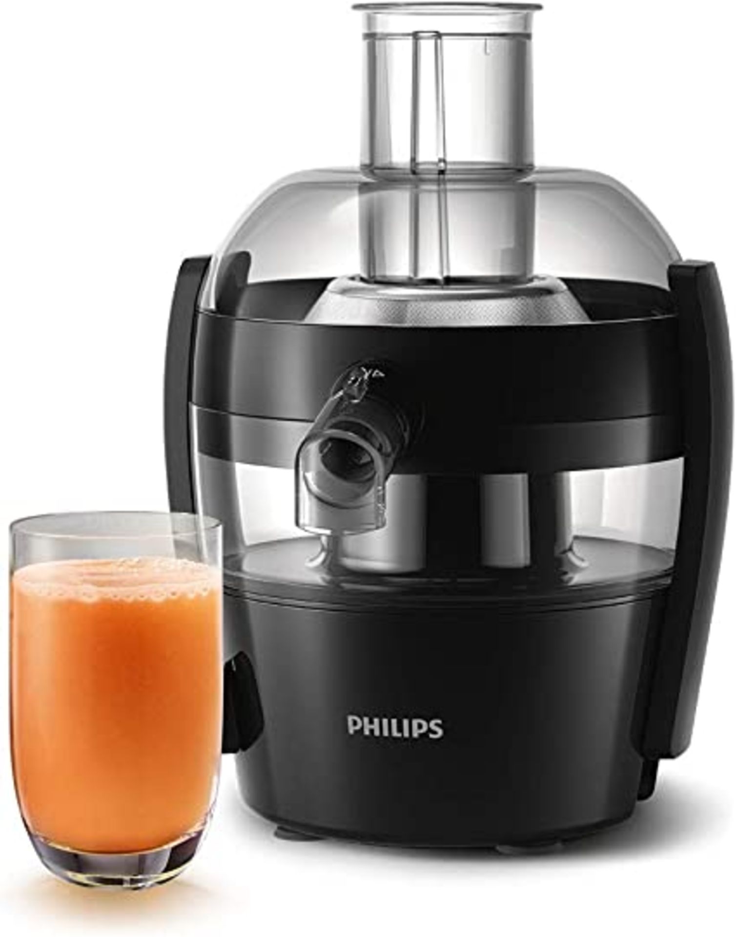 RRP-£70 Philips Viva Collection Compact Juicer with Quick Clean Technology, 1.5 Litre, 500 W - Black