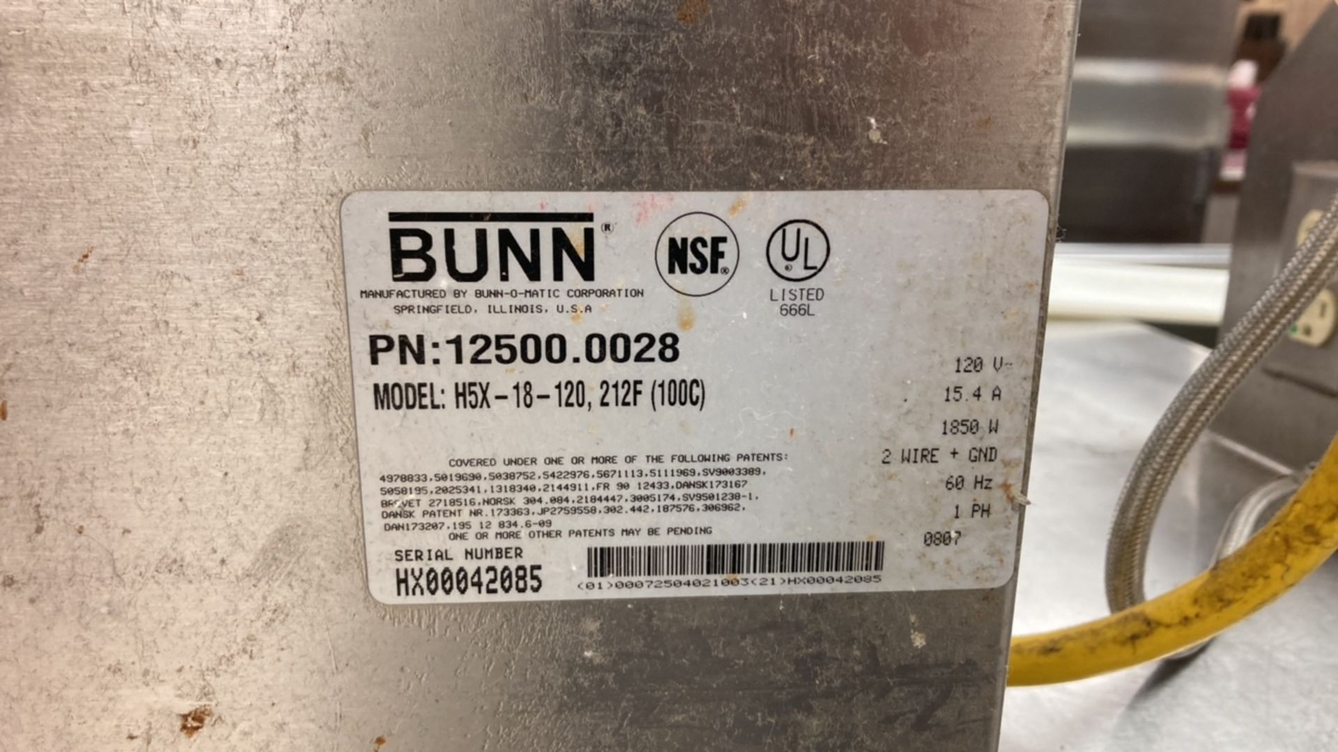 BUNN H5X-18-120, 212F HOT WATER DISPENSER - Image 3 of 6