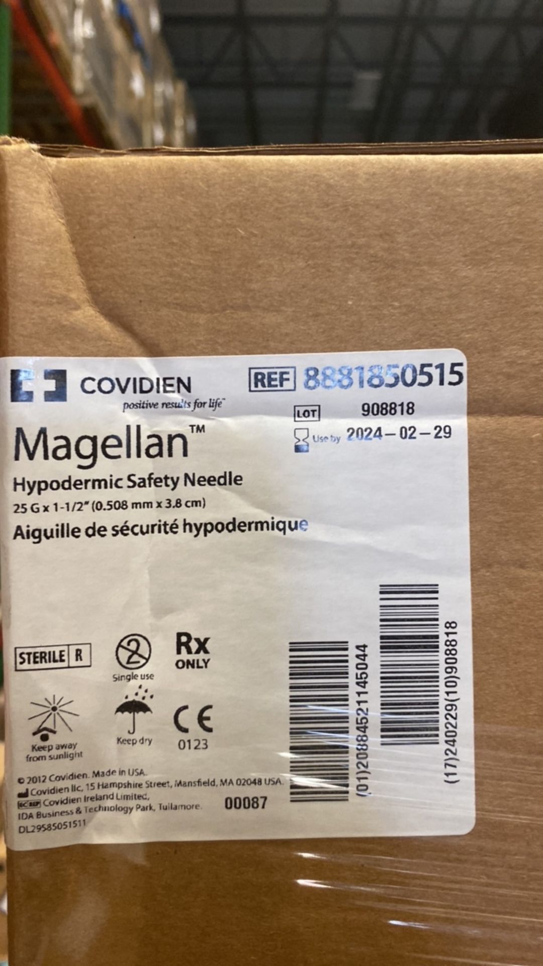 PALLET AND CONTENTS TO INCLUDE:80 Boxes of Cover Kap (1 per) ? 6 Boxes of Magellan Hypodermic Safety - Image 2 of 4