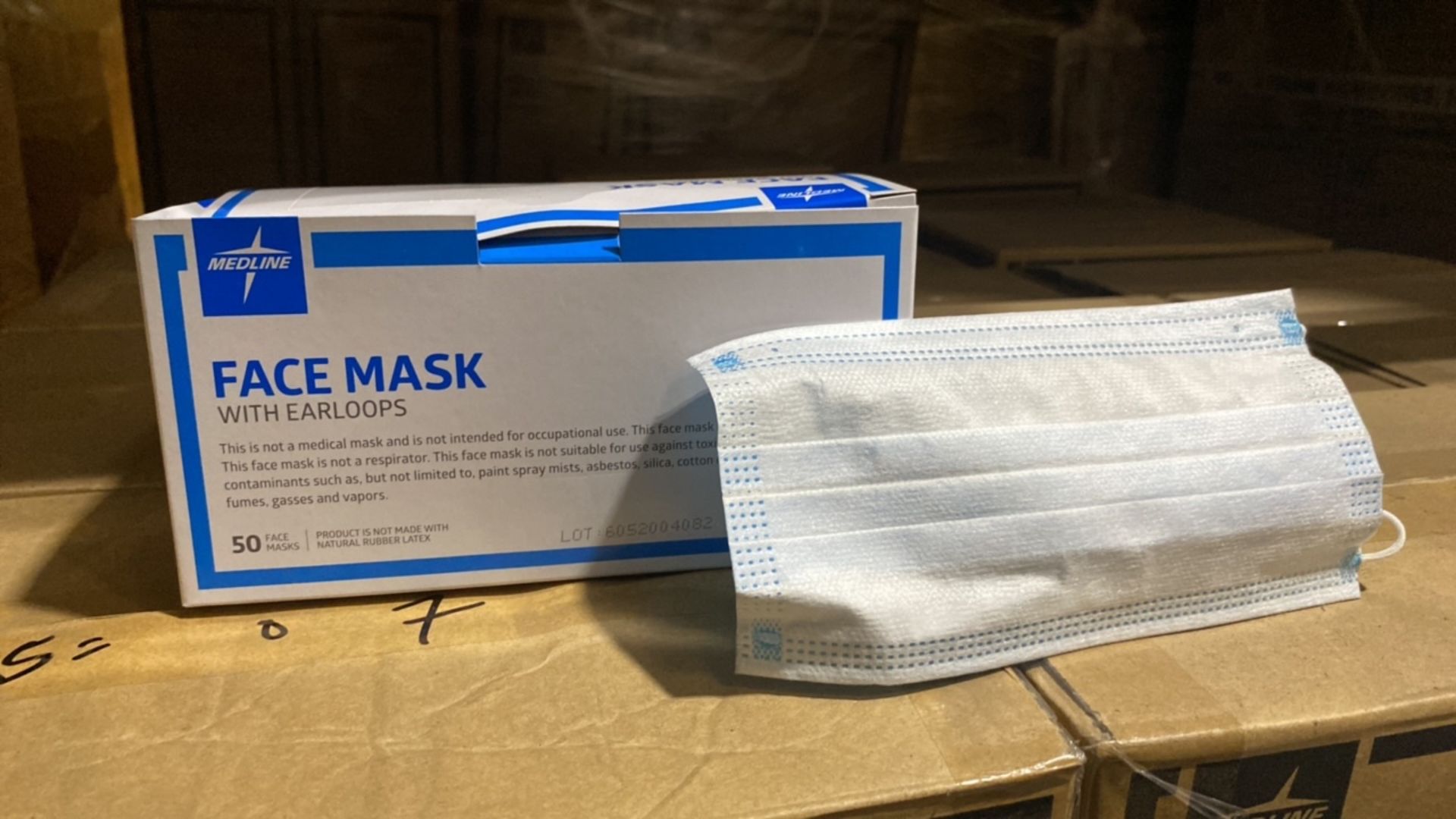 MEDLINE NON27373 EARLOOP FACE MASKS QTY:48000 UNITS