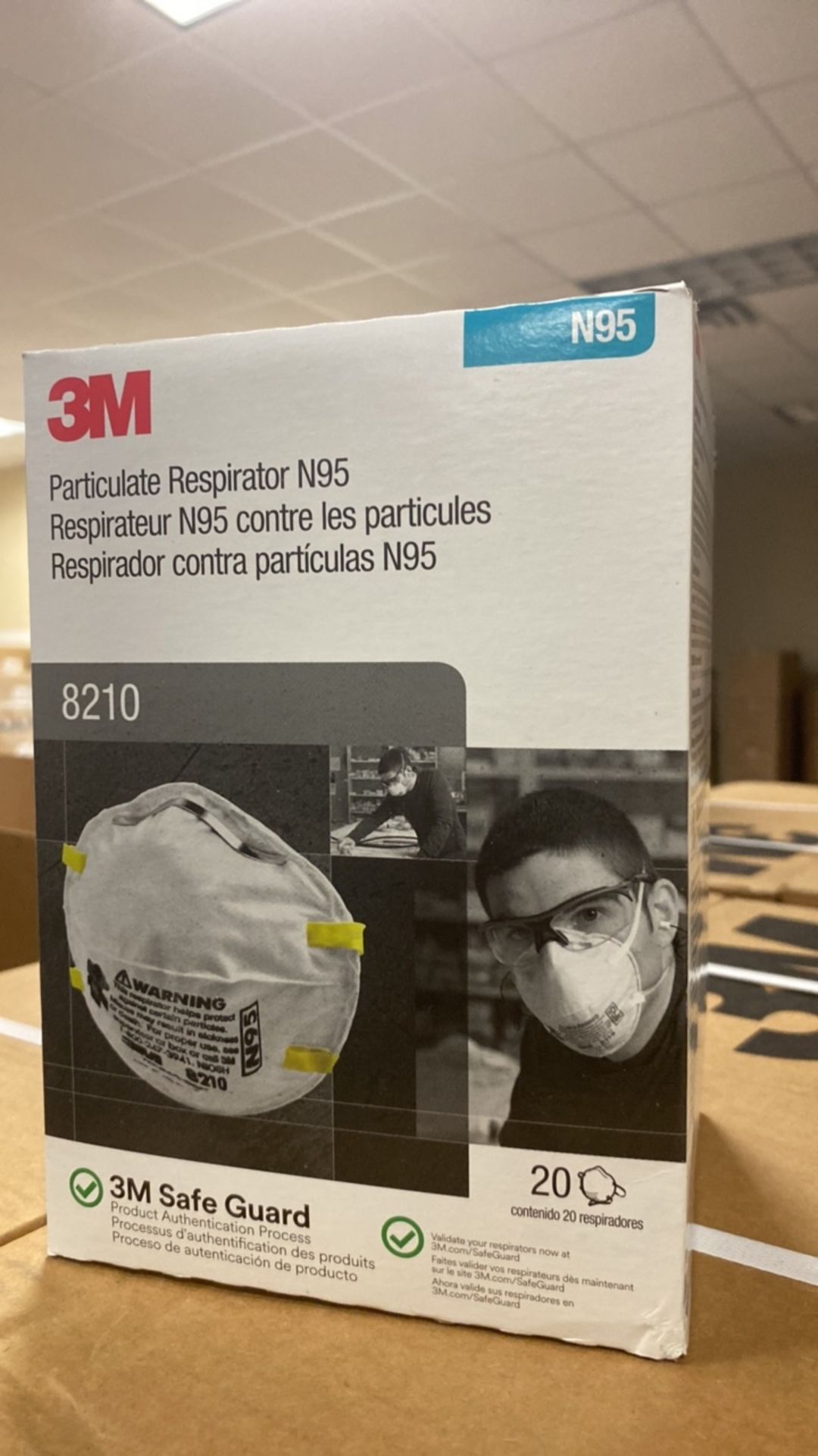 3M 8210 N95 PARTICULATE RESPIRATOR QTY:42 CASES/160 PER CASE