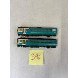 Hornby class 142 Pacer Arriva trains for Wales hand painted x 2 Condition 4 Photo 396
