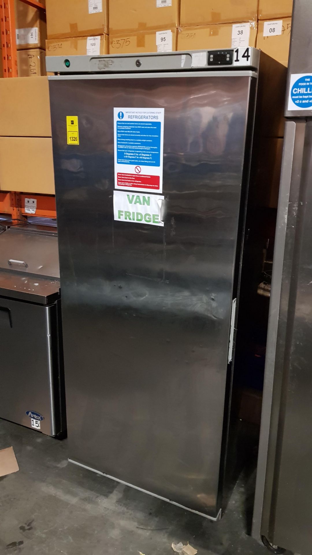 UNBRANDED STAINLESS STEEL CHILLER CABINET - LEVELLING FOOT MISSING