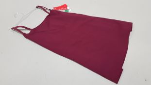 12 X BRAND NEW SPANX IN & OUT CAMI RICH GARNET BURGUNDY RED, SIZE LARGE (UK 16-18)