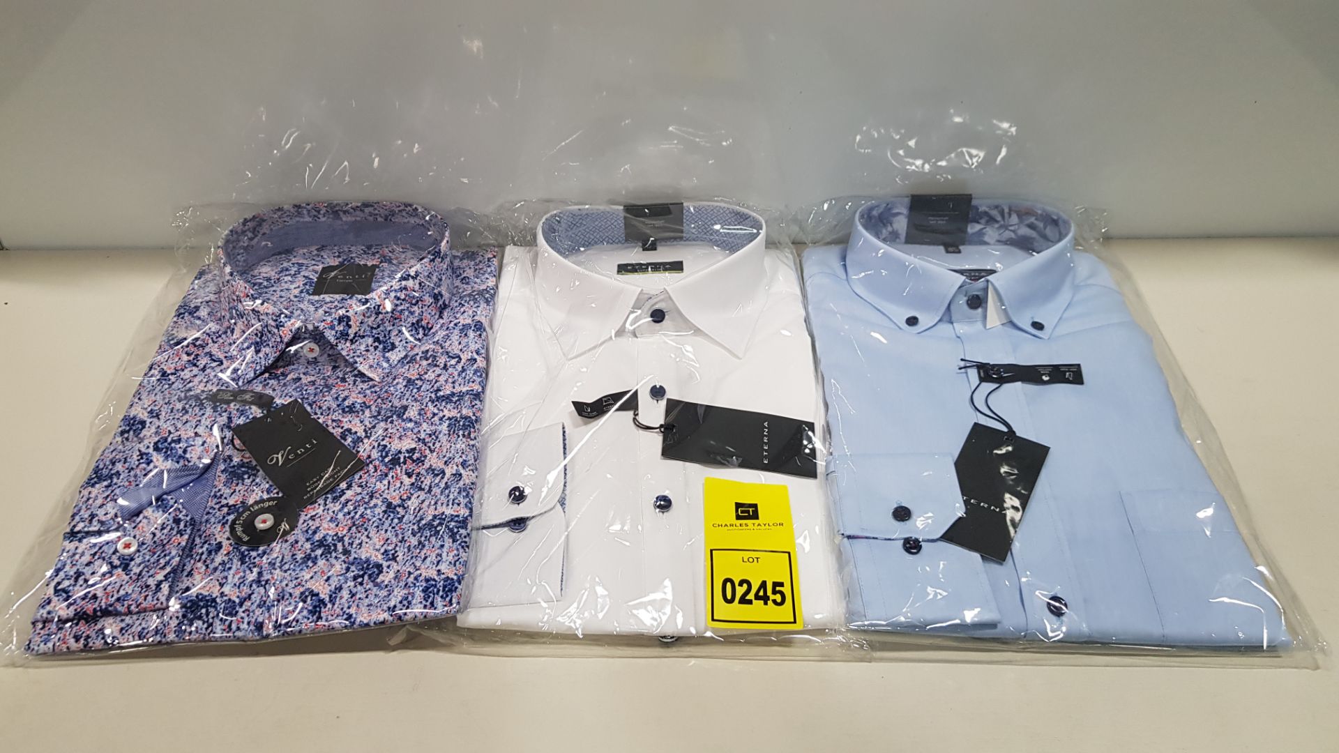 20 X BRAND NEW MENS DESIGNER SHIRTS IN VARIOUS STYLES AND SIZES IE ETERNA AND VENTI EDITION