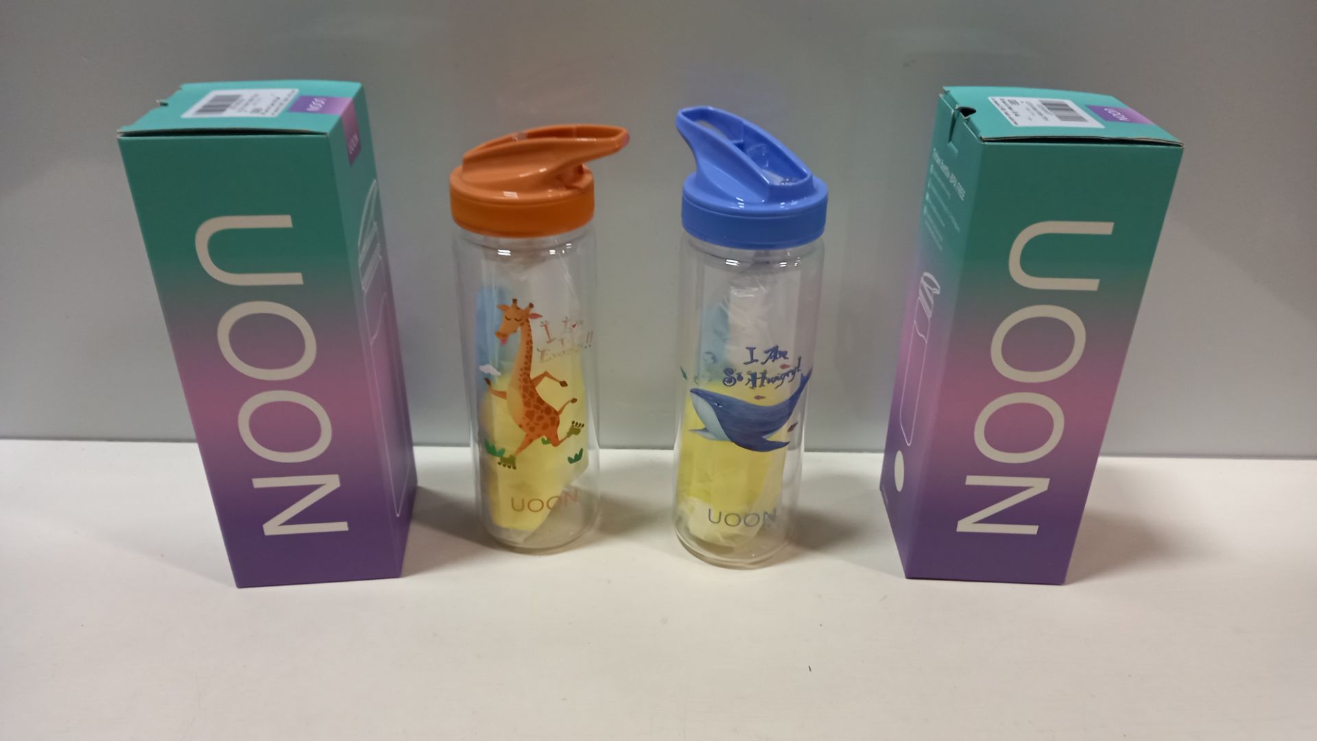 80 X BRAND NEW NOON 750ML WATER BOTTLES - ASST COLOURED LIDS