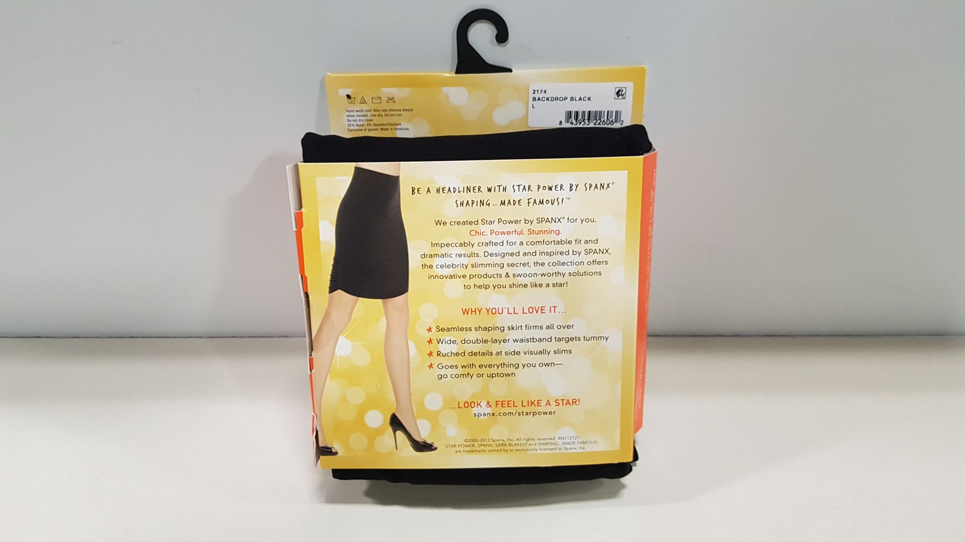 20 X BRAND NEW SPANX BACK DROP BLACK SHAPING SKIRTS IN SIZE SMALL AND LARGE RRP $48.00 (TOTAL RRP $