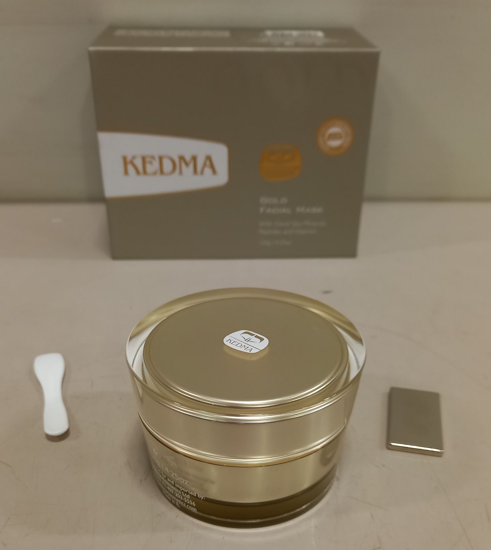 2 X BRAND NEW BOXED KEDMA 24K GOLD FACIAL MASK WITH DEAD SEA MINERALS, PEPSIDES AND VITAMINS - 120G