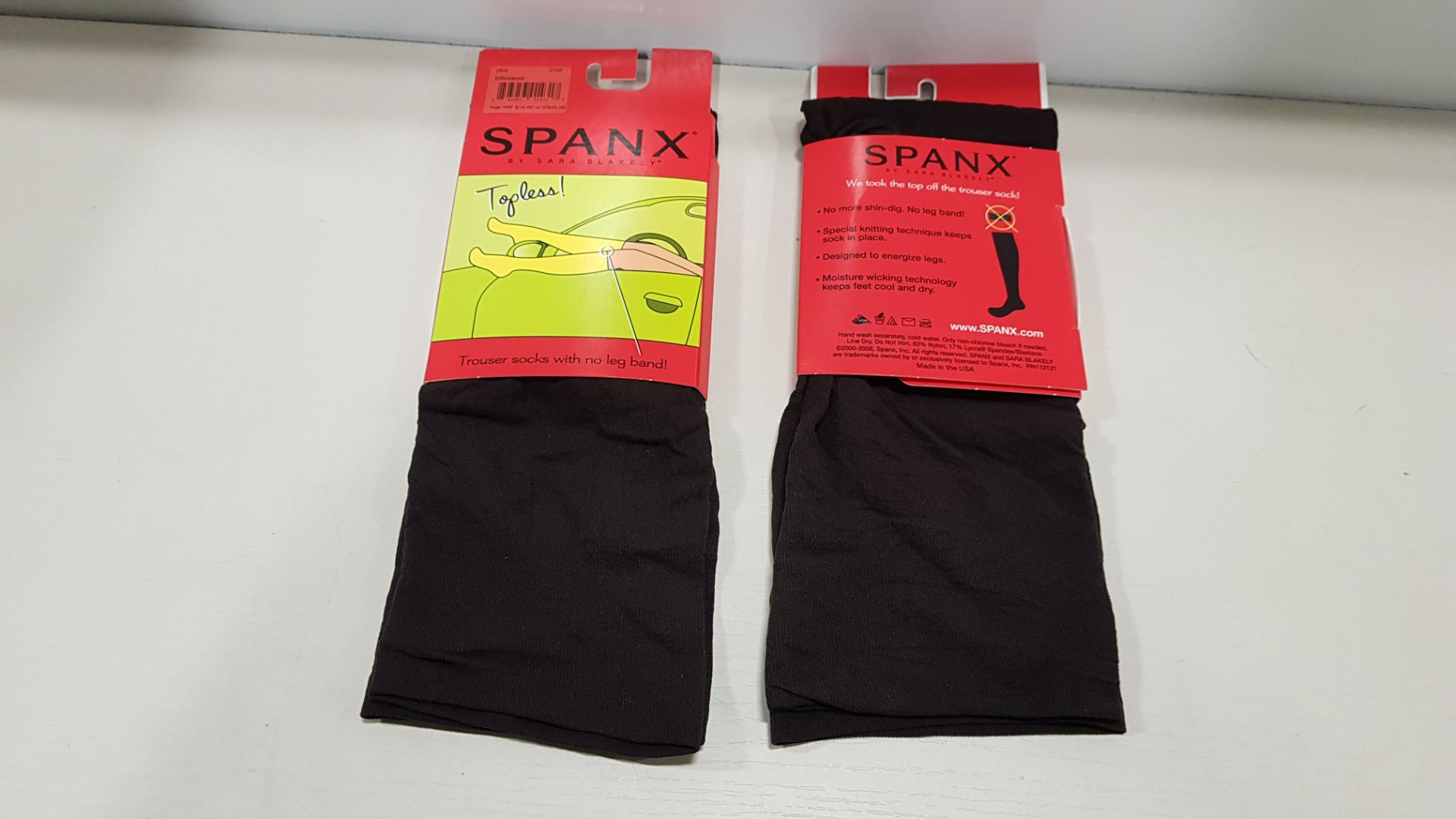 120 X BRAND NEW SPANX BITTERSWEET TROUSER SOCKS RRP $15.00 (TOTAL RRP $1800.00)