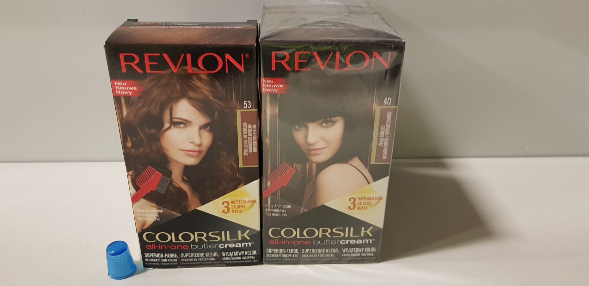 90 PIECE MIXED REVLON LOT CONTAINING 78 X GOLDEN BROWN HAIR DYE AND 12 X DARK BROWN HAIR DYE