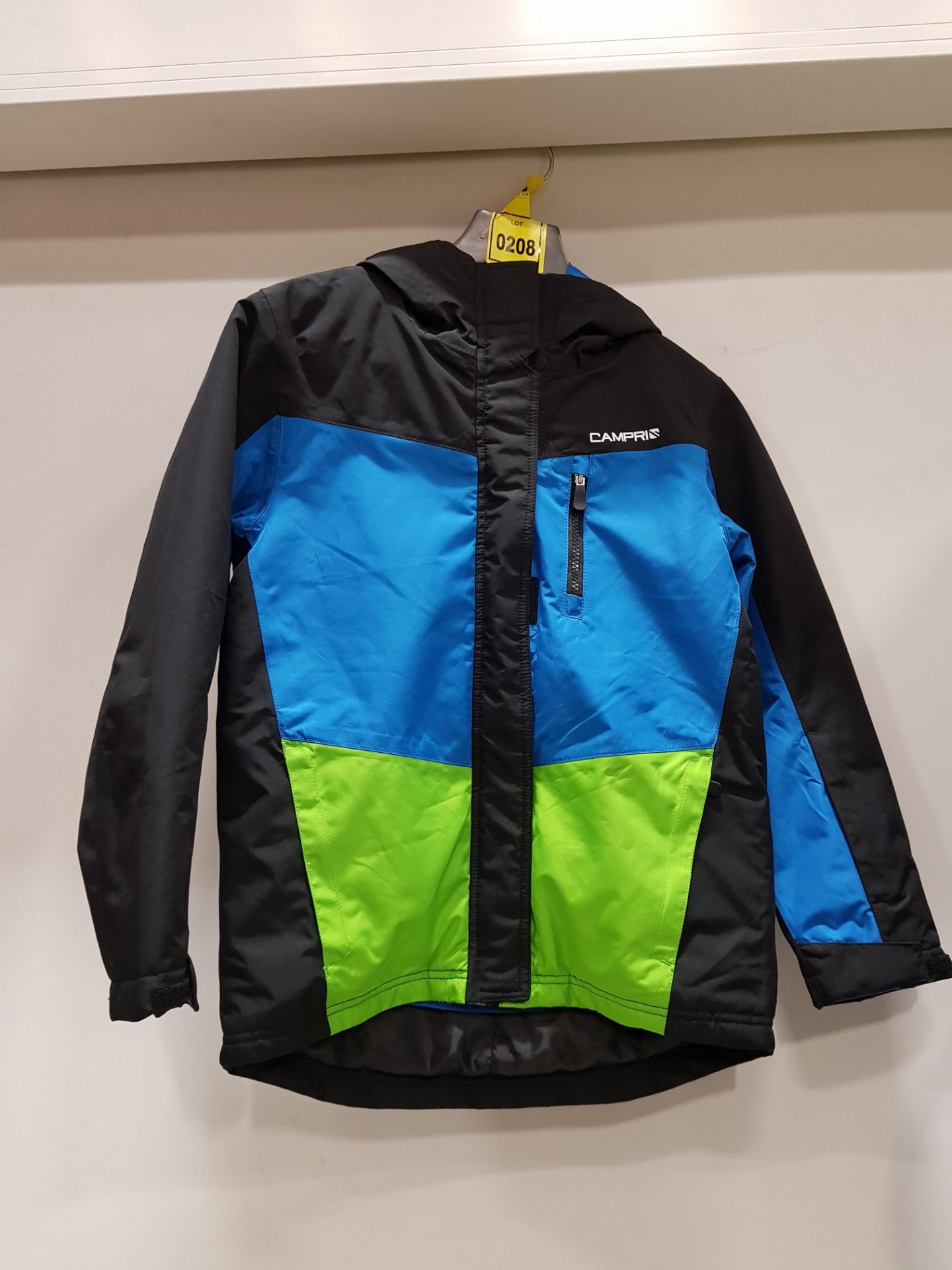 BRAND NEW CAMPRI SKI JACKET IN BLUE GREEN AND BLACK IN ( SIZE UK 9-10 YRS)