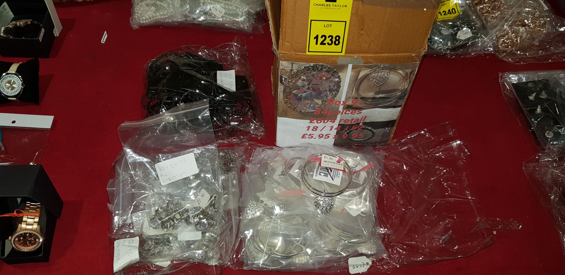 84 PIECE ASSORTED JEWELLERY LOT CONTAINING OVAL CUT FRANCIA RING (£5.95), BLANCO BRACELETS (£9.95)