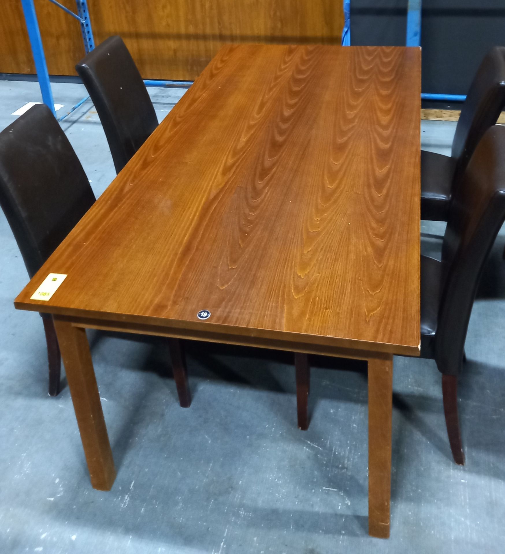 LARGE WOODEN DINING TABLE ( 200 X 100 X 75 CM) PLUS 4 DINING CHAIRS