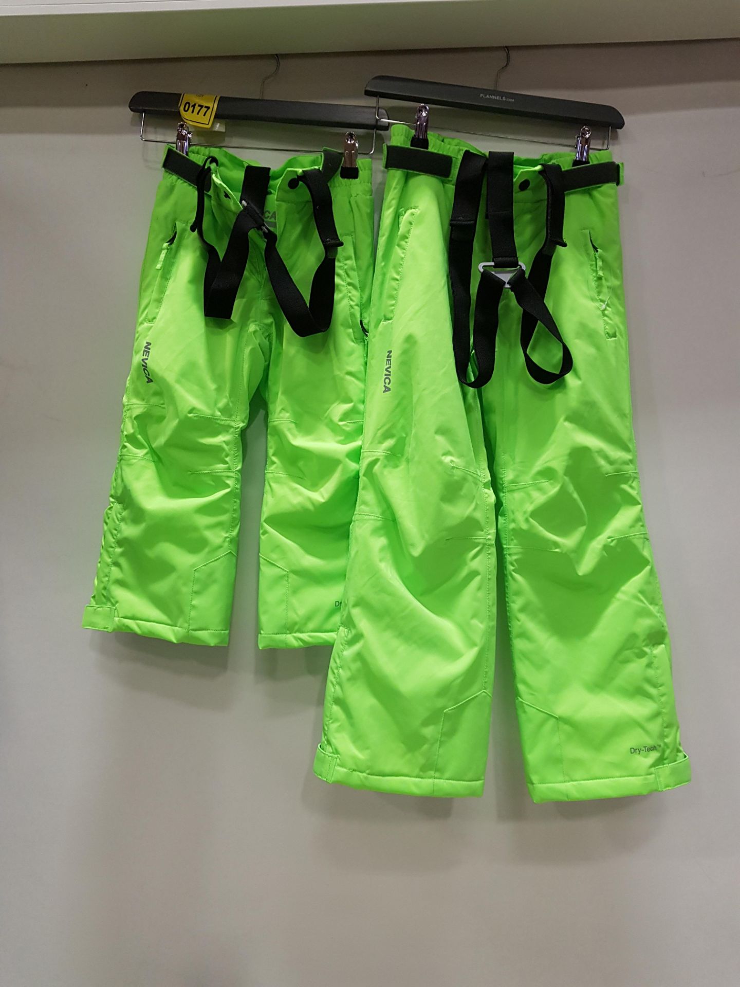 2 X BRAND NEW NEVICA THERMAL SKI PANTS IN LIME GREEN ( SIZES 4-5 YRS AND 8-9 YRS)