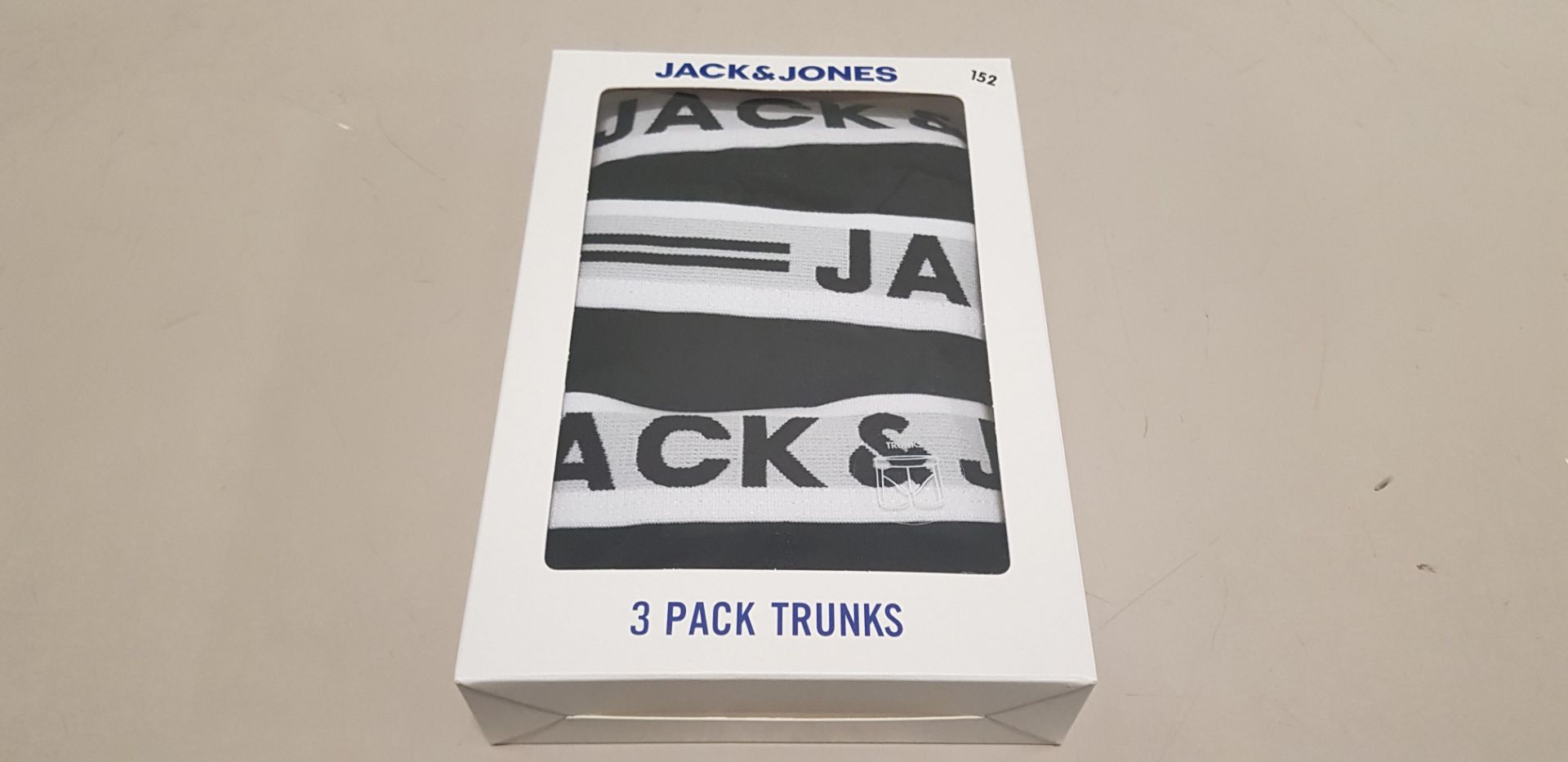 24 X BRAND NEW JACK & JONES 3 PACK OF TRUNKS AGE 12 YEARS