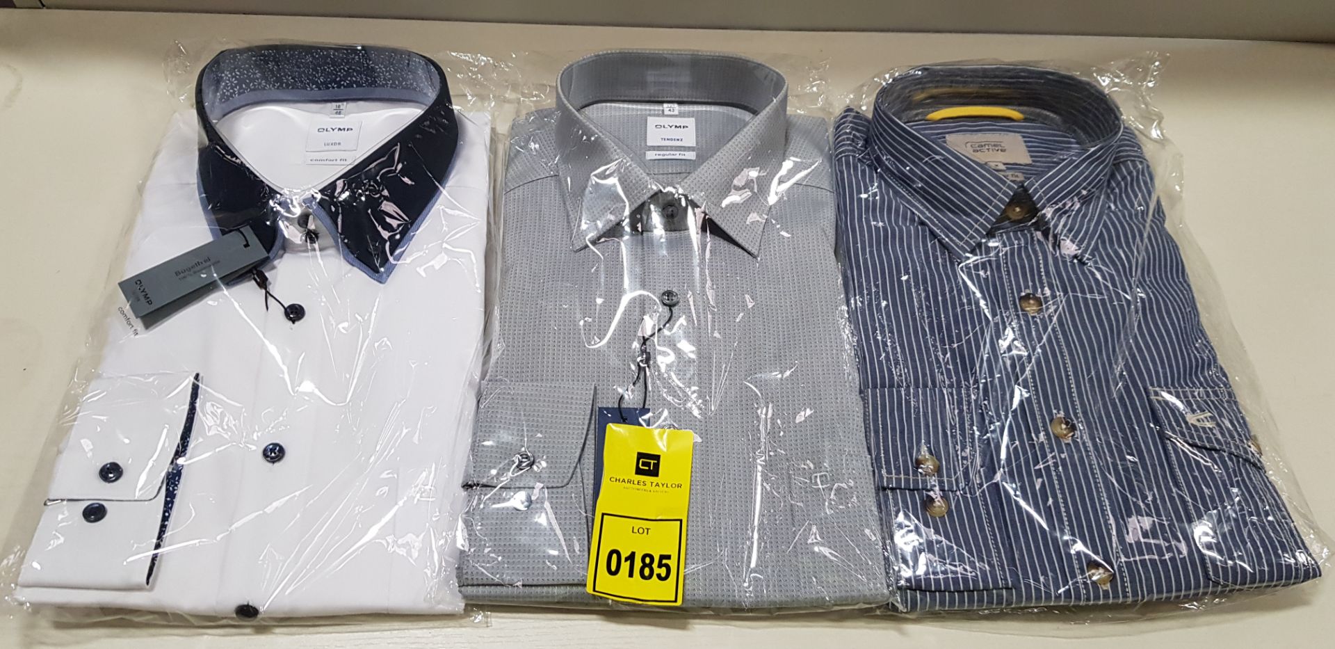 20 X BRAND NEW MENS DESIGNER BUTTONED SHIRTS IN VARIOUS STYLES AND SIZES IE OLYMP TENDENZ, OLYMP