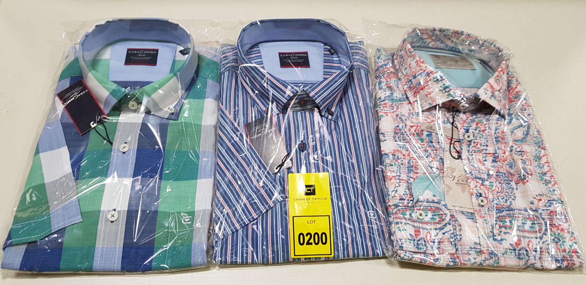 20 X BRAND NEW MENS DESIGNER BUTTONED SHIRTS IN VARIOUS STYLES AND SIZES IE CASA MODA SPORTS, VENTI,