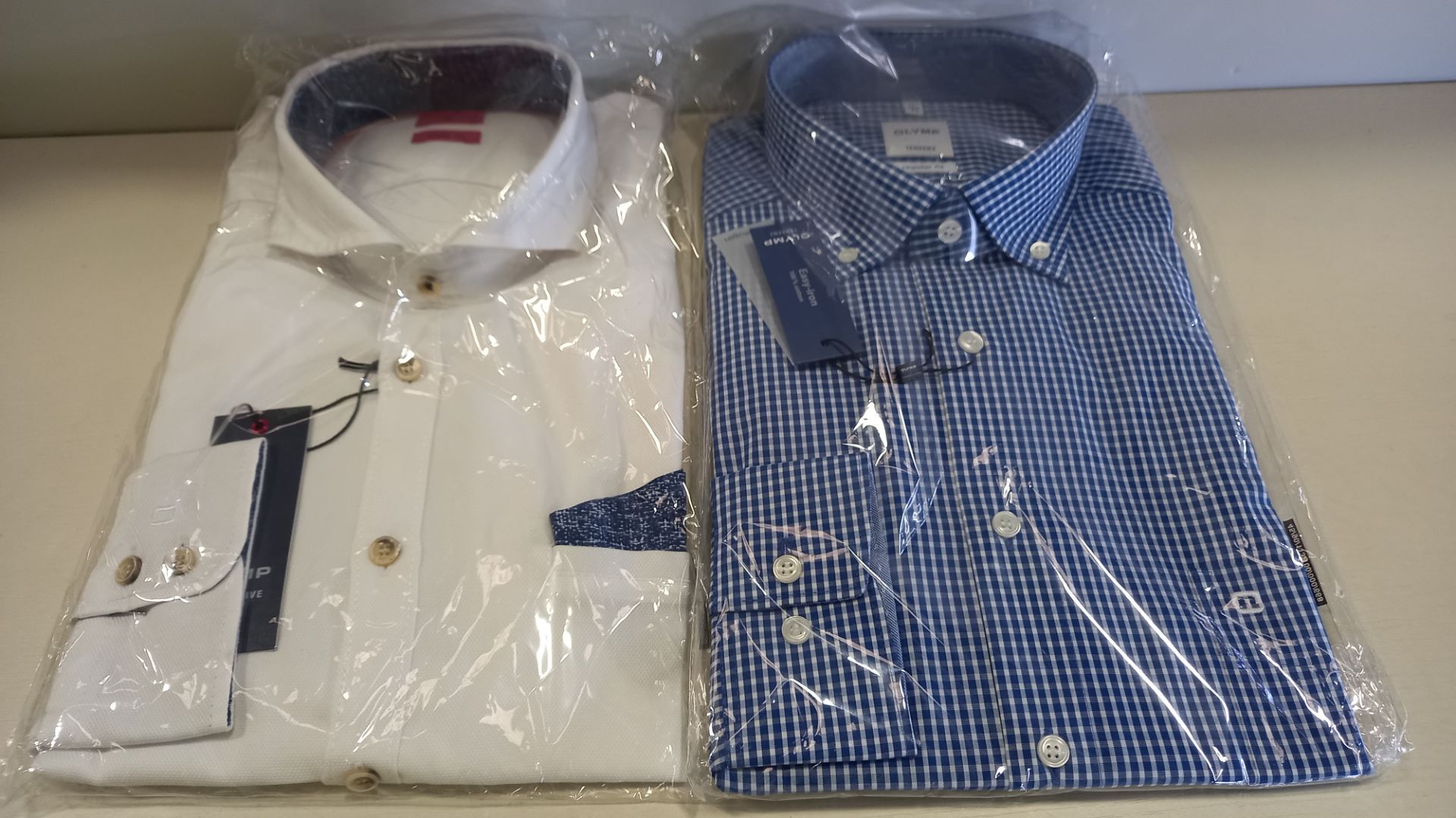 20 X BRAND NEW MENS DESIGNER BUTTON SHIRTS IN VARIOUS STYLES AND SIZES I.E OLYMP