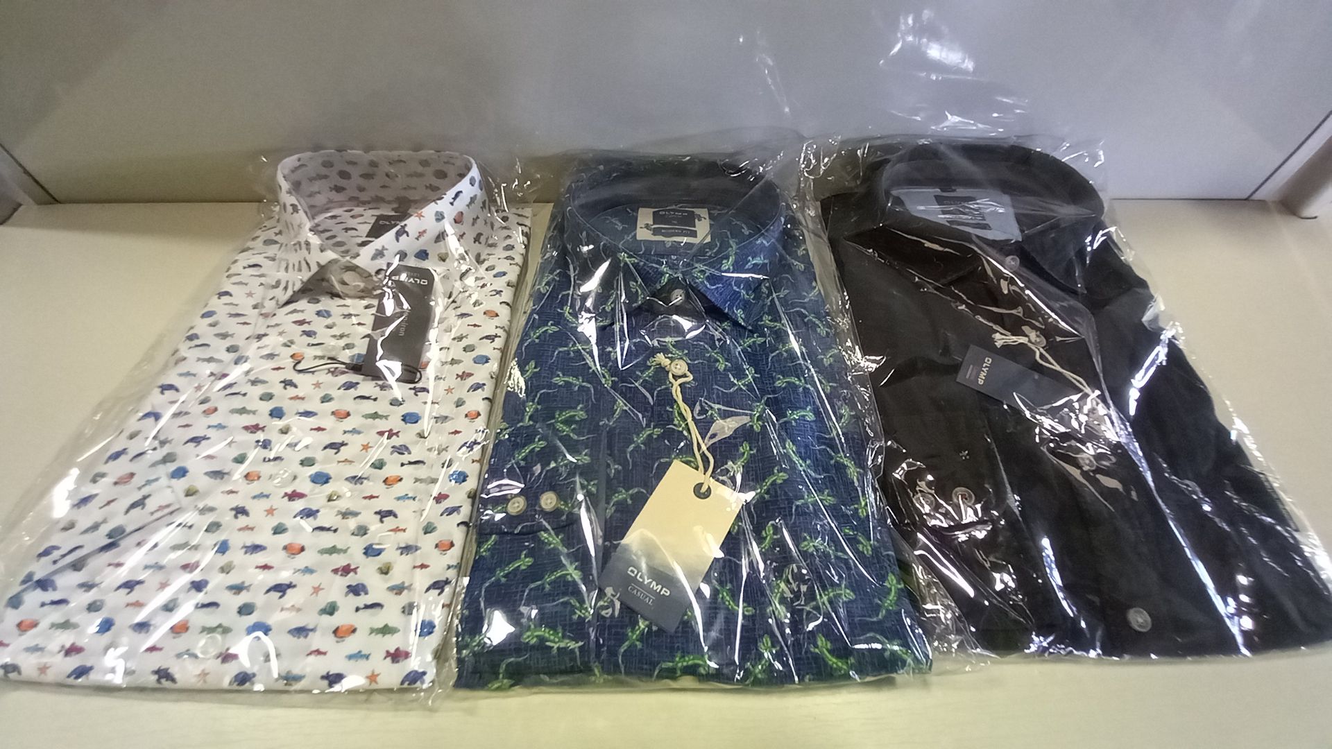 20 X BRAND NEW MENS DESIGNER BUTTON SHIRTS IN VARIOUS STYLES AND SIZES I.E OLYMP