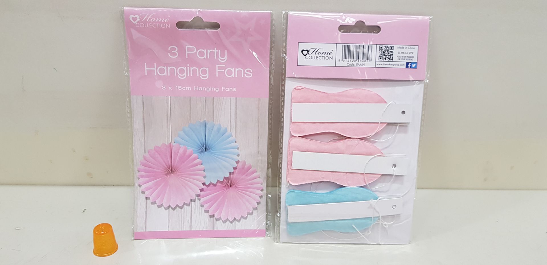 912 X BRAND NEW HOME COLLECTION 3 PARTY HANGING FANS (3 X 15CM) IN 19 BOXES