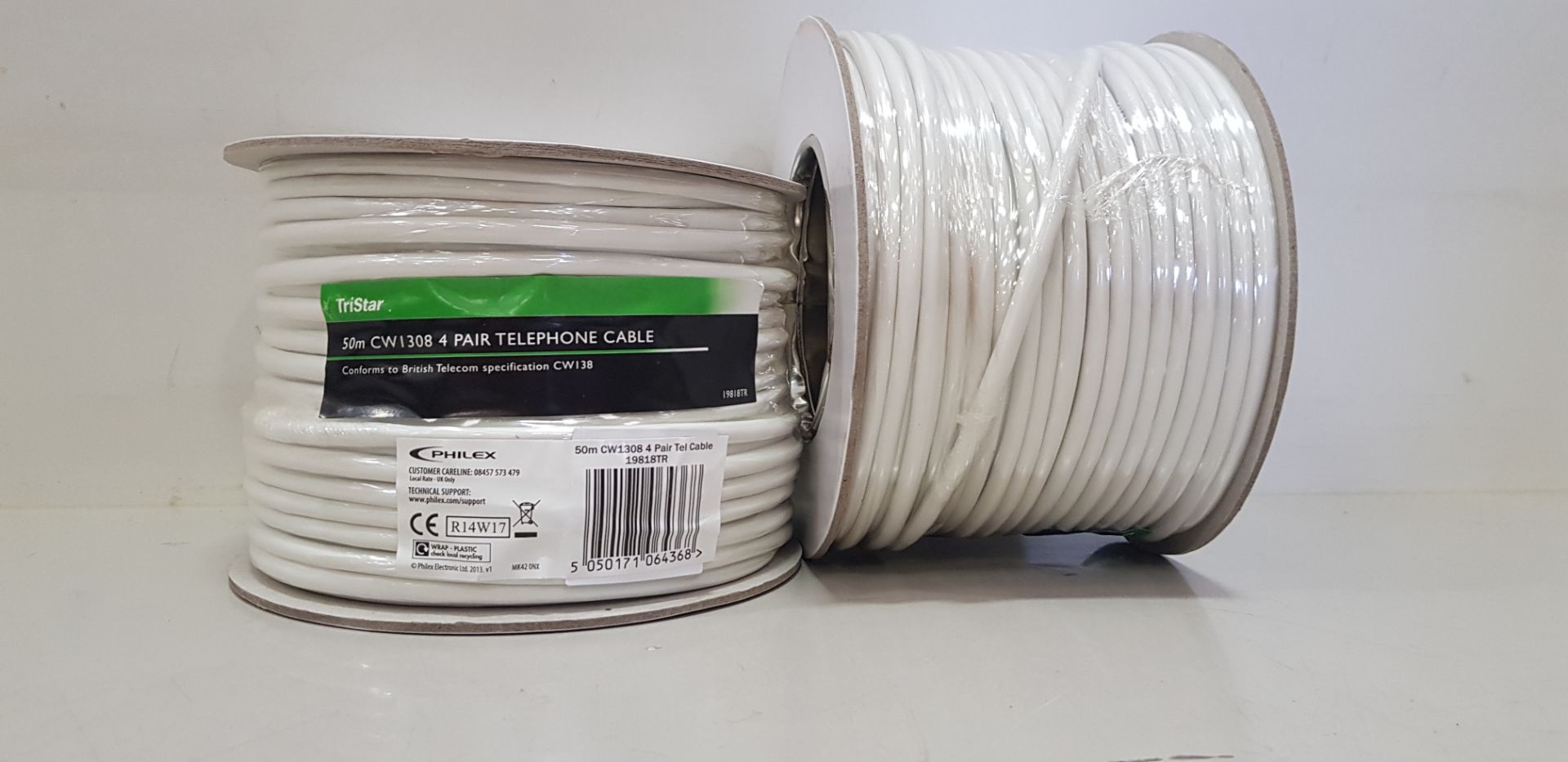 20 X BRAND NEW TRISTAR 50M 4 PAIR TELEPHONE CABLE - IN 5 BOXES