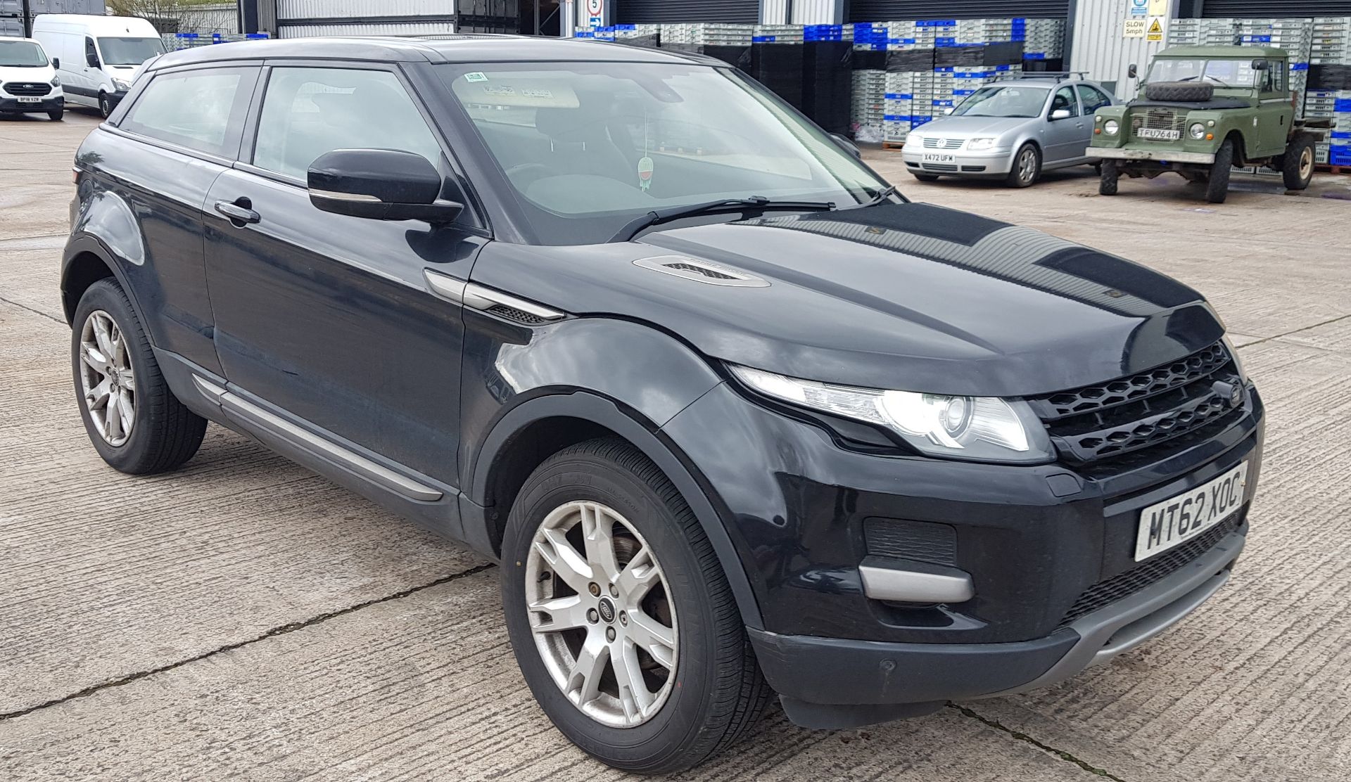 BLACK LANDROVER RANGE ROVER EVOQUE. ( DIESEL ) Reg : MT62XOC, Mileage : 127,912 Details: FIRST