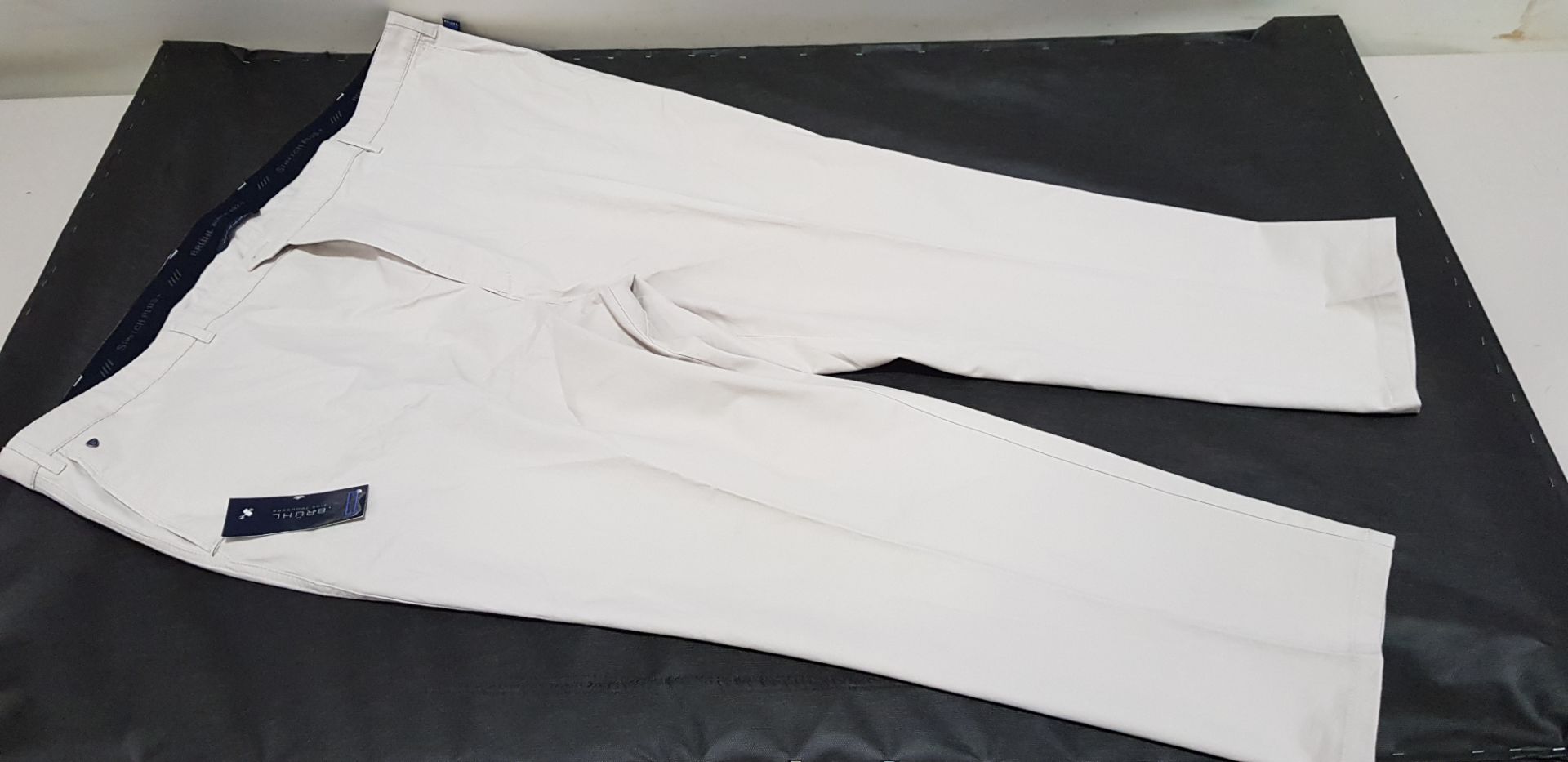 11 X BRAND NEW BRUHL FINE TROUSERS IN STONE COLOUR UK SIZE 46L RRP-£89.99 TOTAL RRP-£989.89