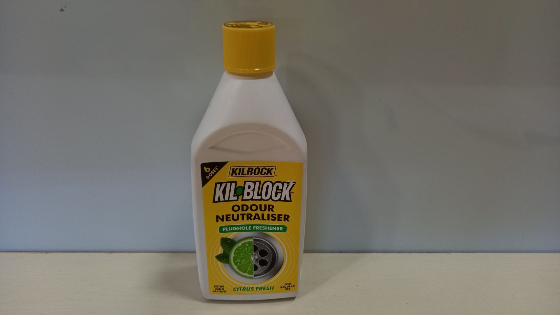 60 X BRAND NEW KILROCK KIL.BLOCK ODOUR NEUTRALIZER CITRUS FRESH SCENT PLUGHOLE FRESHENER ( 500ML